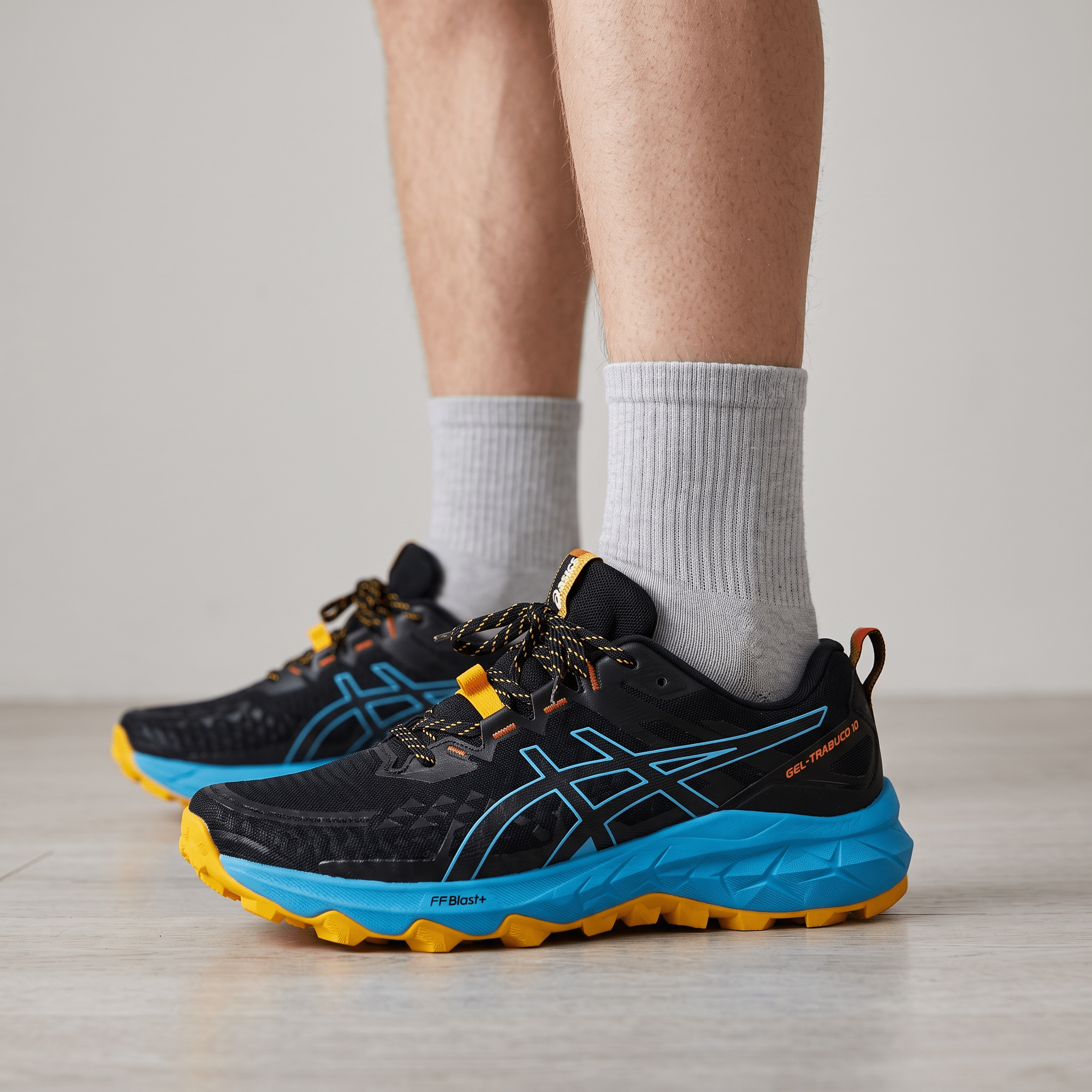 ASICS GEL-Trabuco 10 Trail Running Shoes – Black / Blue / Yellow