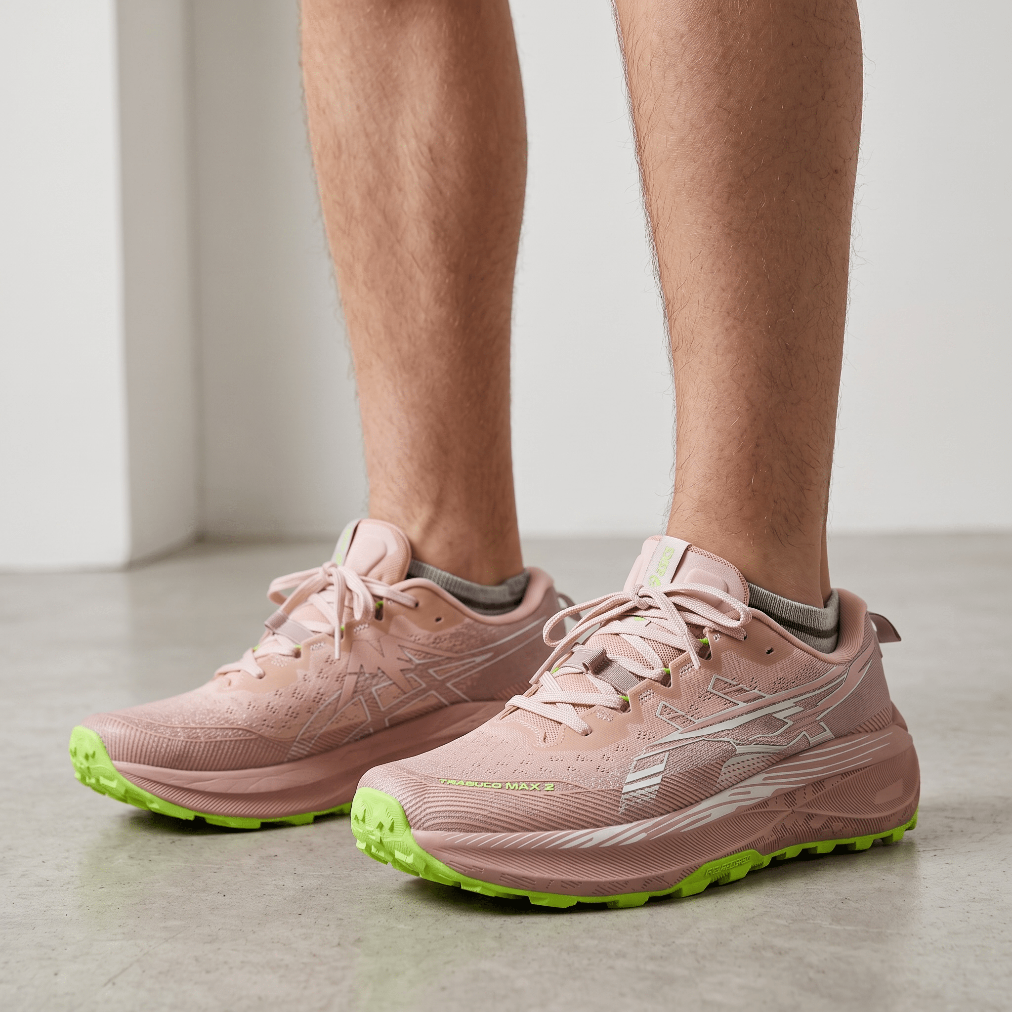 ASICS Trabuco Max 4 Trail Running Shoes – Pink / Neon Green