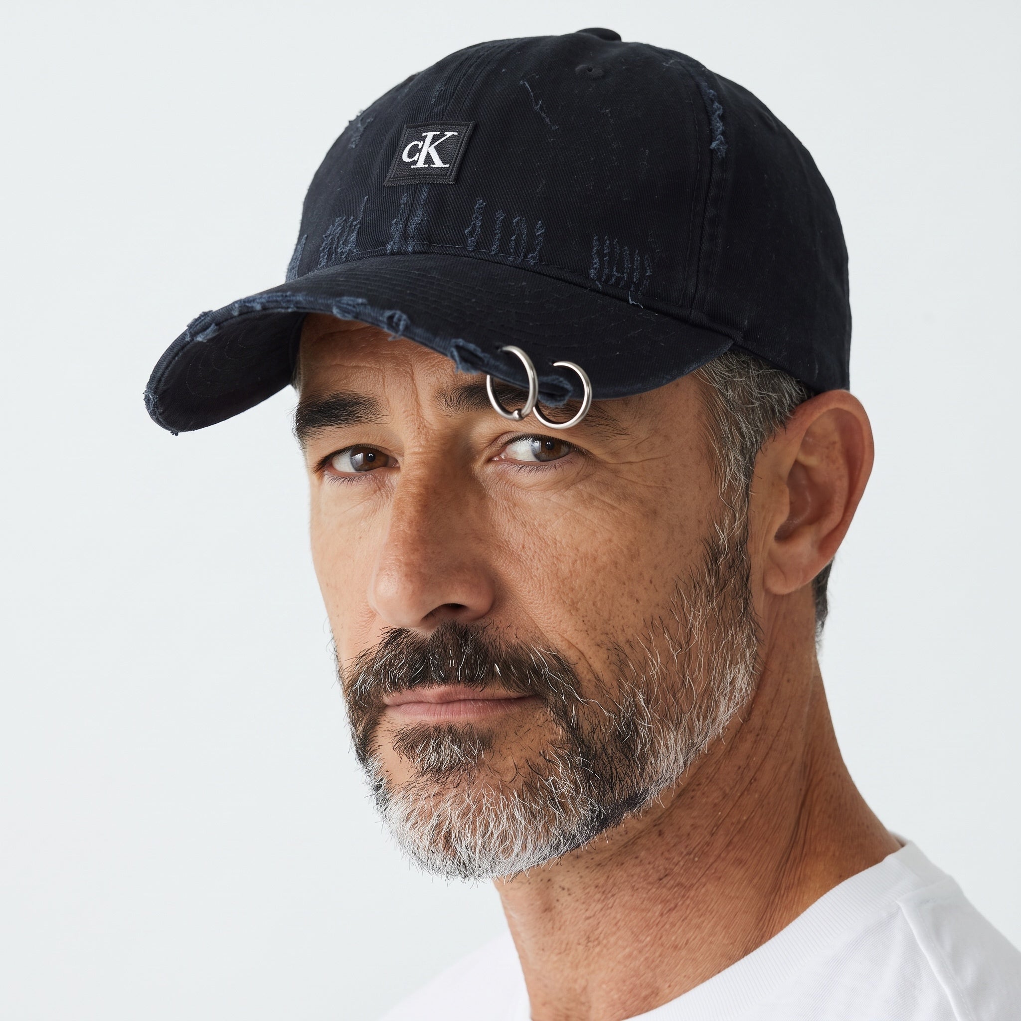 Calvin Klein Distressed Cap β Black Vintage Wash π§’
