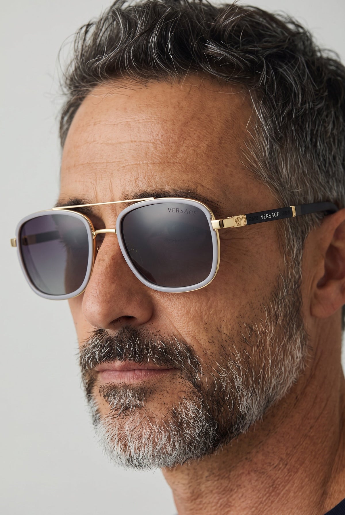 Versace Sunglasses β Gold & White Frame π