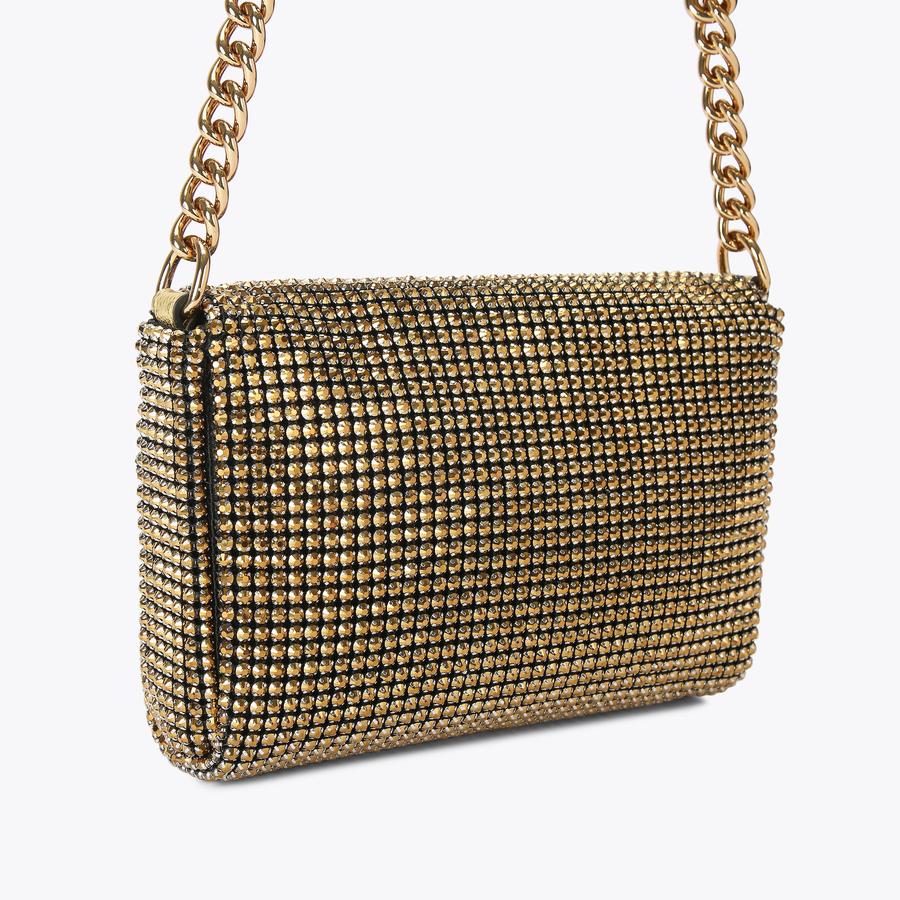 Kurt geiger Crystal Mesh Bag β Gold β¨
