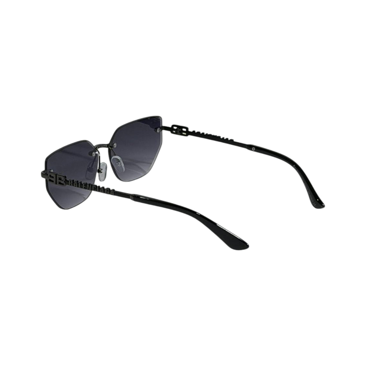 🖤 Balenciaga BB Rimless Geometric Sunglasses | Luxury Black Metal Edition 😎