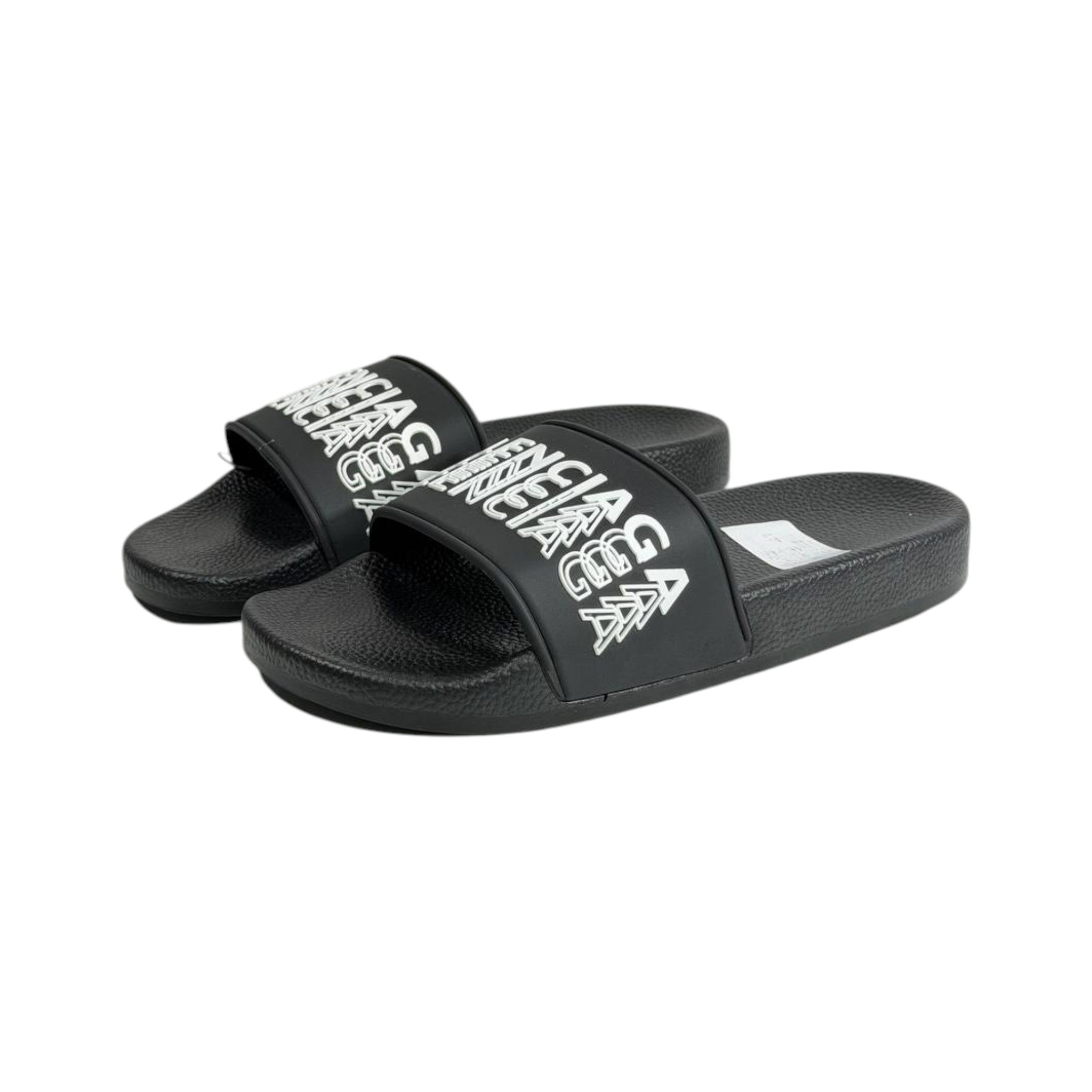 Balenciaga Black Logo Slides β Luxury Streetwear Comfort Sandals π€π₯
