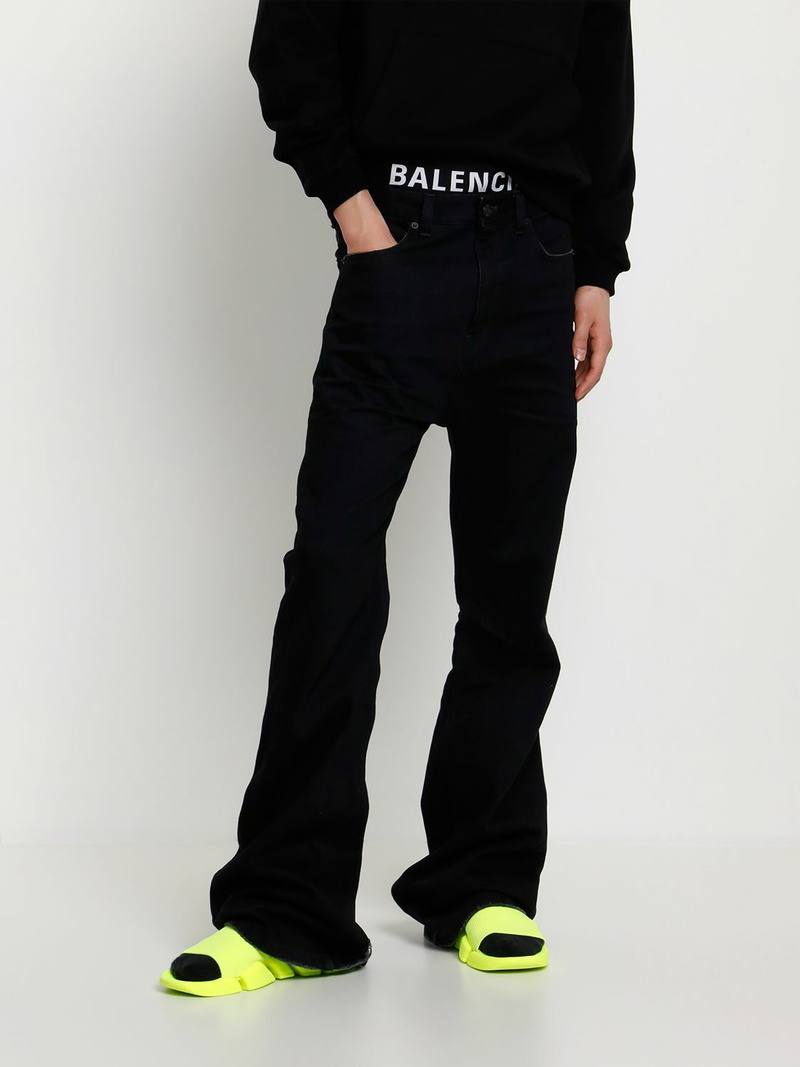 Balenciaga Neon Green Knit Slide Sandals β Bold Luxury Comfort πβ¨