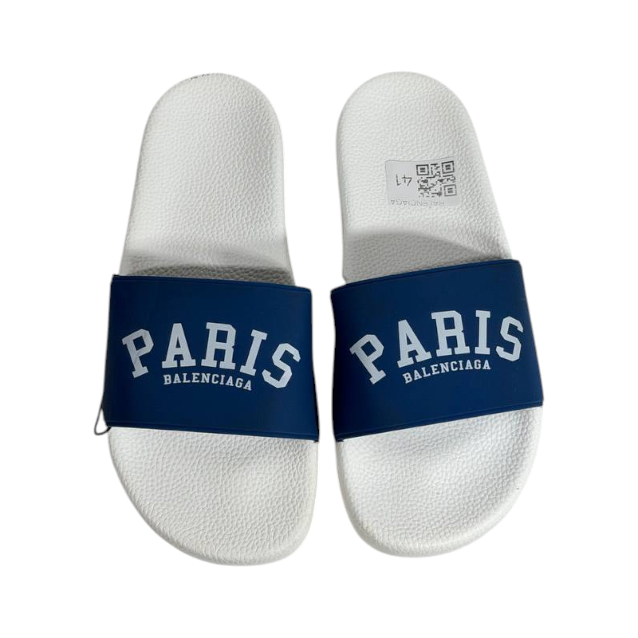 Balenciaga Paris Blue Slides – Premium Summer Luxury Slippers 💙🤍