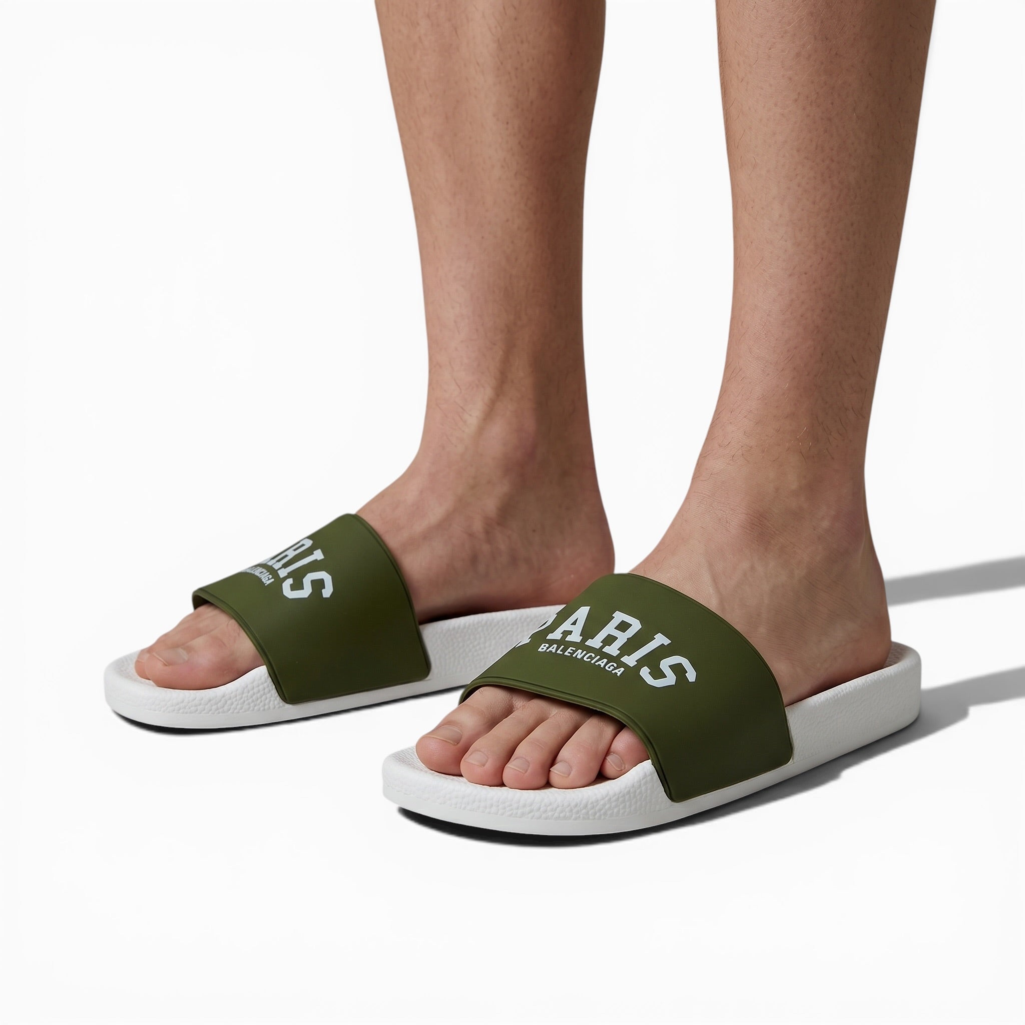 Balenciaga Paris Green Slides β Luxury Statement Summer Sandals ππ€π‘
