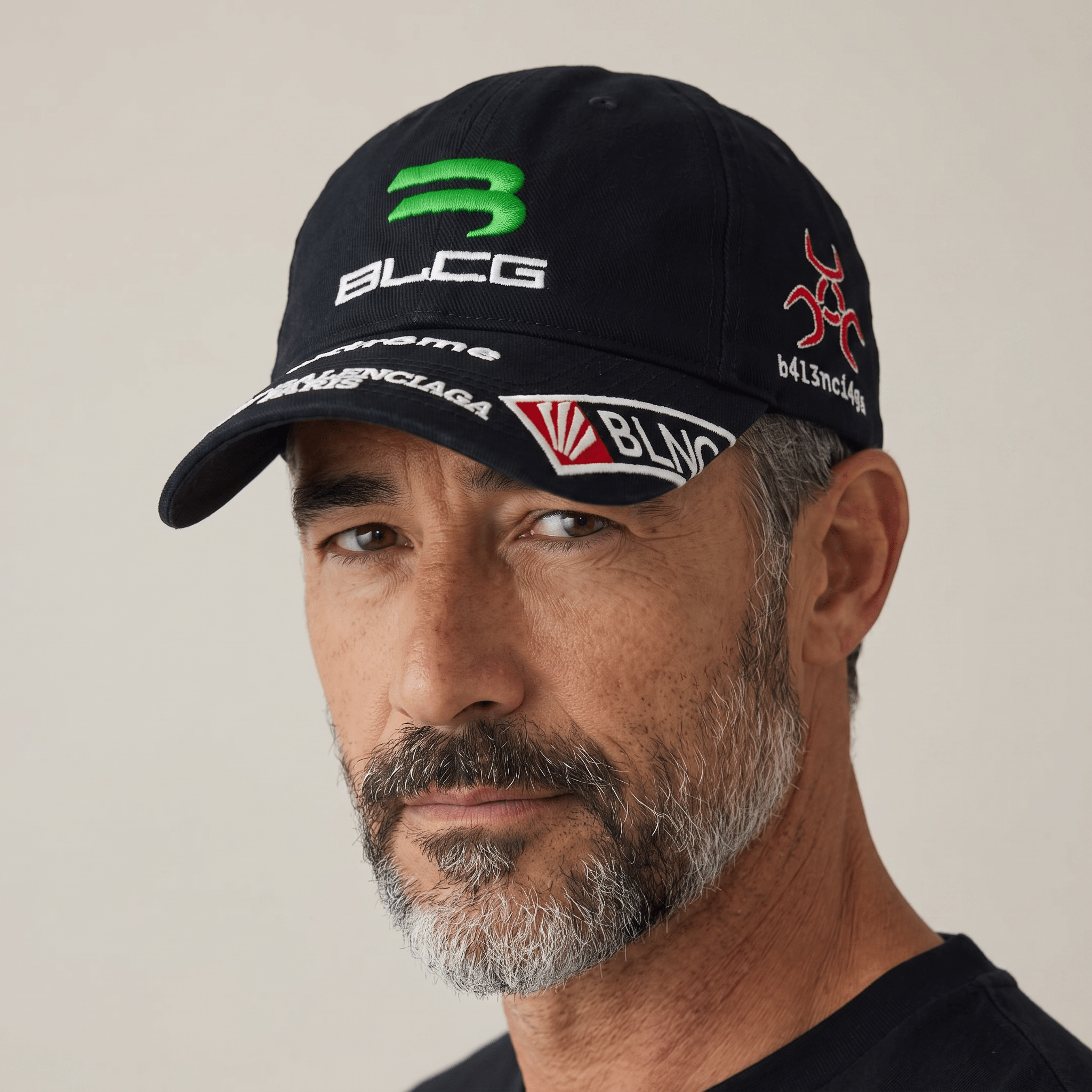 Balenciaga Racing Logo Baseball Cap β Black