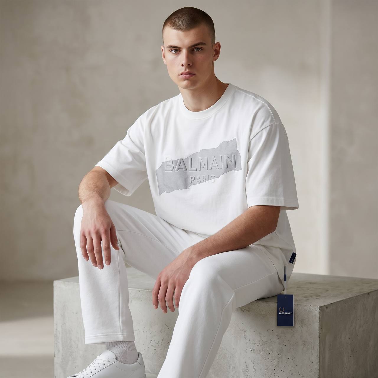 Balmain Paris Oversized Logo T-Shirt – Pure White ✨🤍