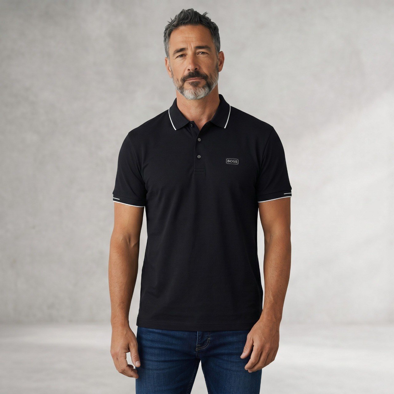 π€ BOSS Essential Black Polo Shirt β Timeless Smart Casual Luxury