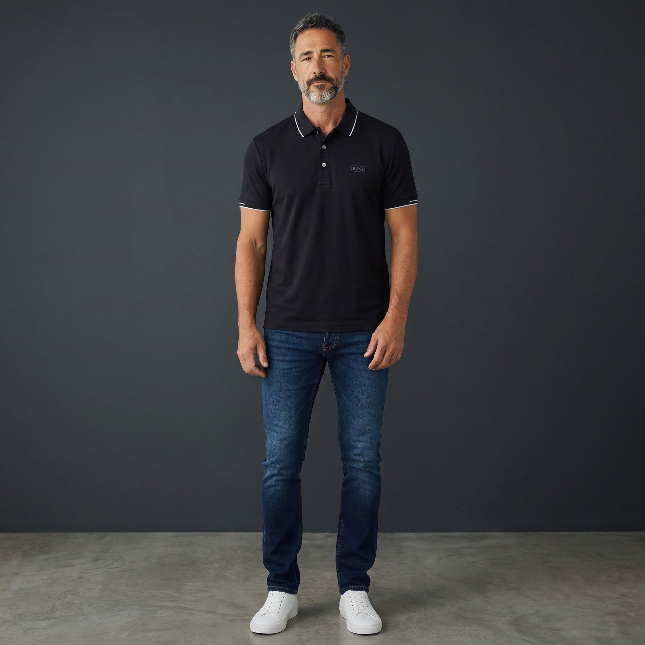 π€ BOSS Essential Black Polo Shirt β Timeless Smart Casual Luxury
