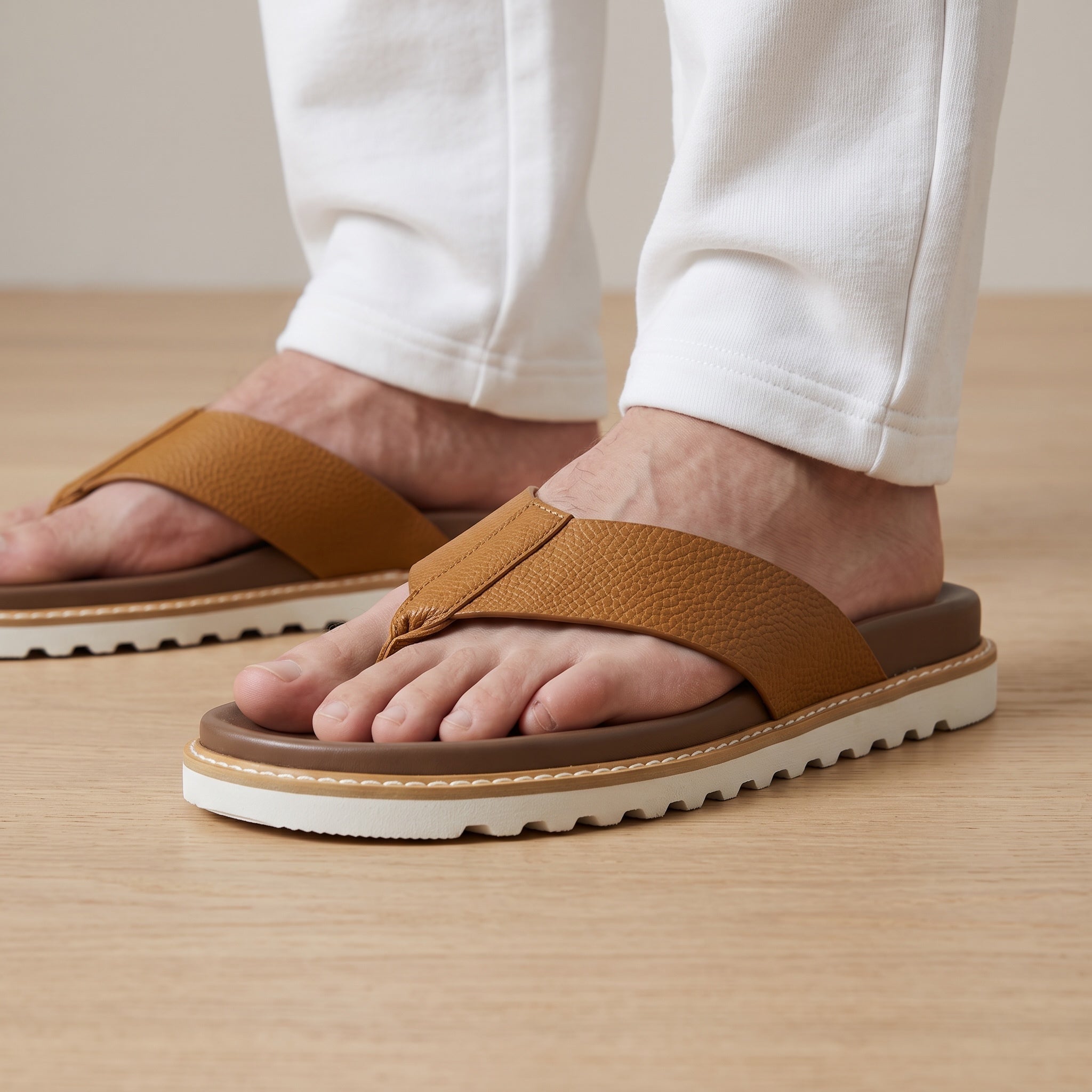 Brunello cucinelli Sandal โ Tan Leather ๐ฉด