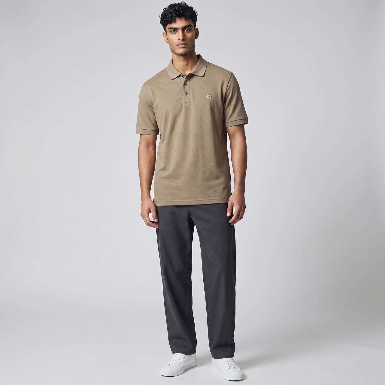 🤎 Burberry Beige Monogram Polo Shirt – Timeless Luxury Essential 👕✨