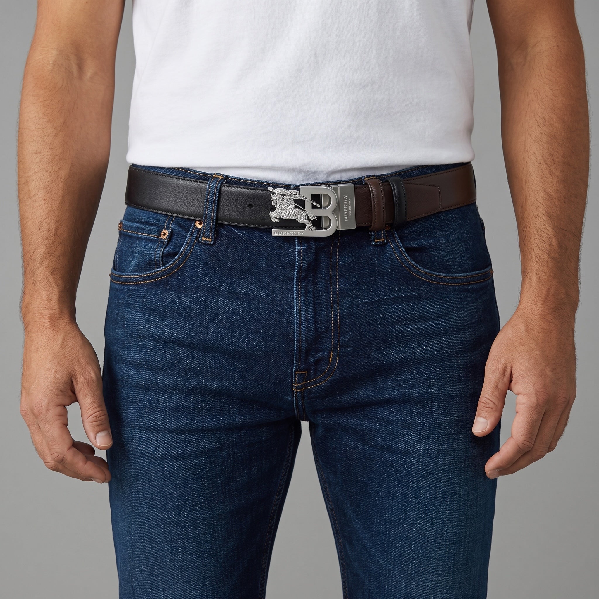 Burberry Reversible Leather Belt β Black/Brown π