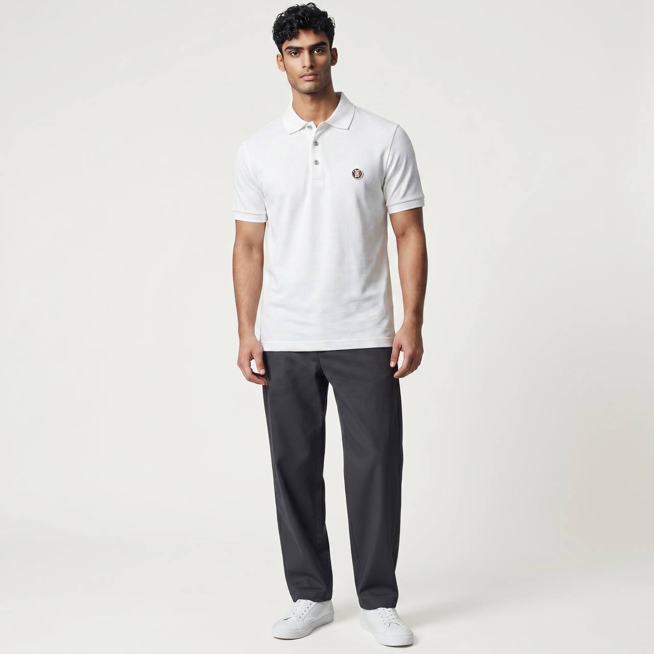 π€ Burberry White Polo Shirt β Classic Minimal Logo Polo πβ¨