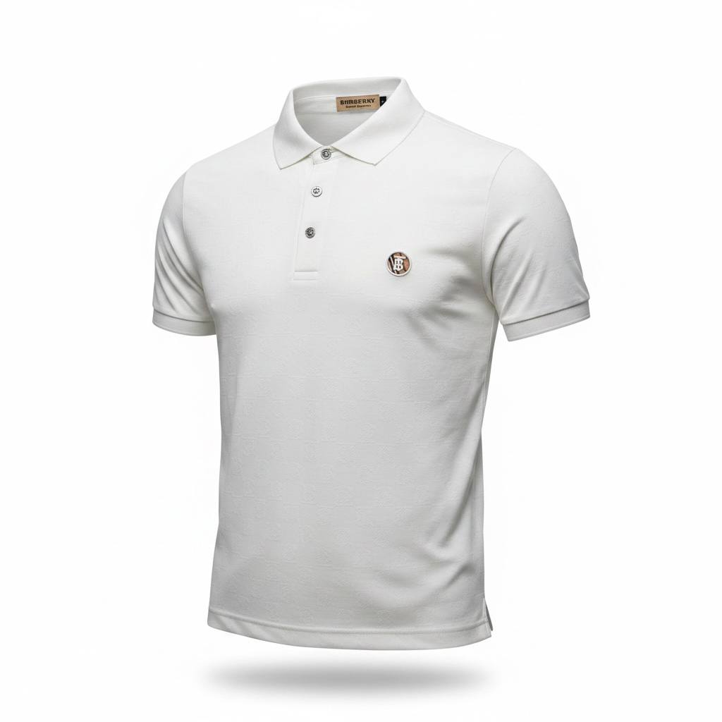π€ Burberry White Polo Shirt β Classic Minimal Logo Polo πβ¨