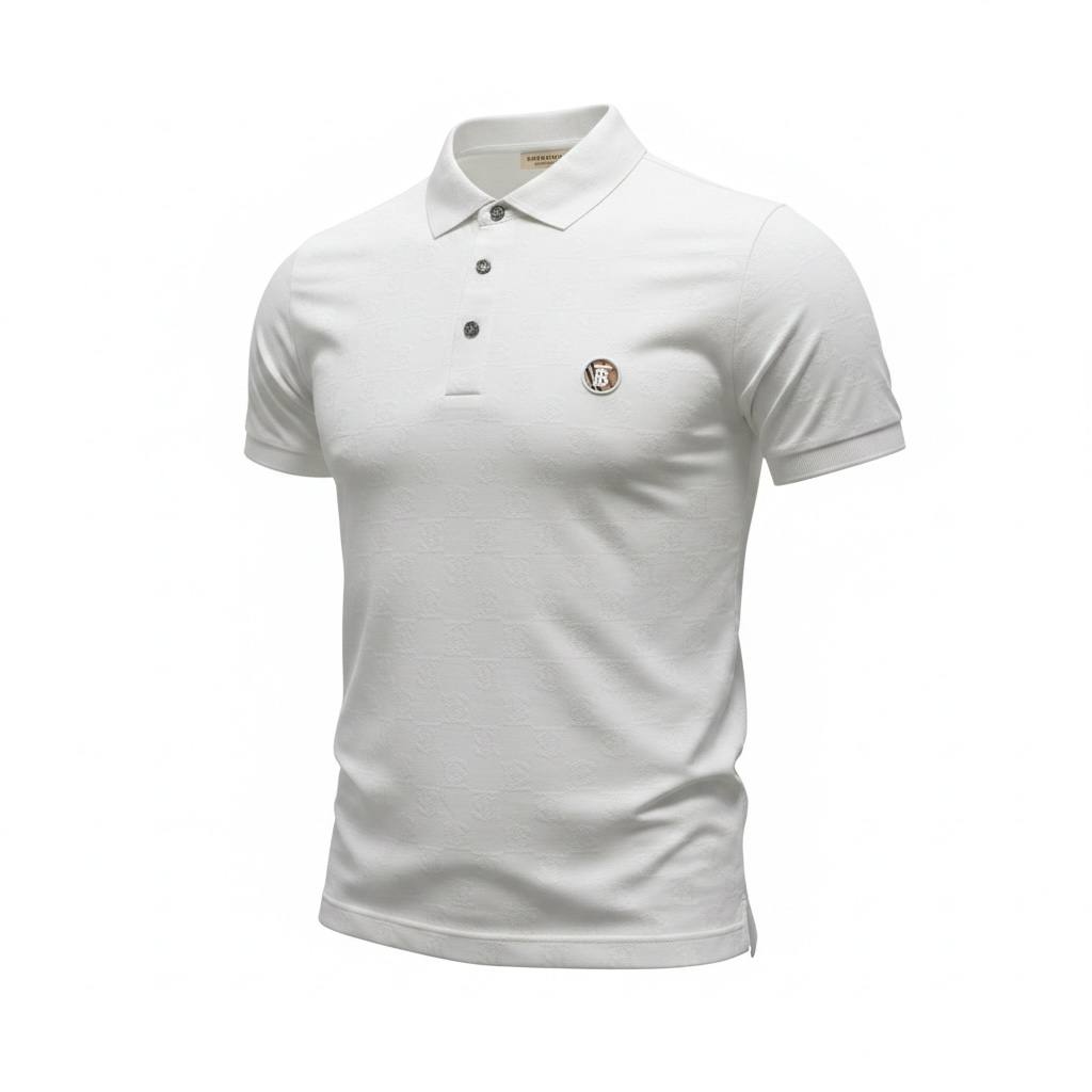 🤍 Burberry White Polo Shirt – Classic Minimal Logo Polo 👕✨