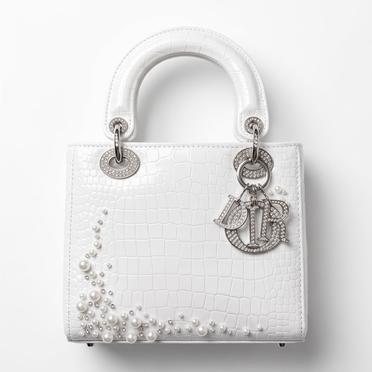 Dior Lady Croc Bag β White