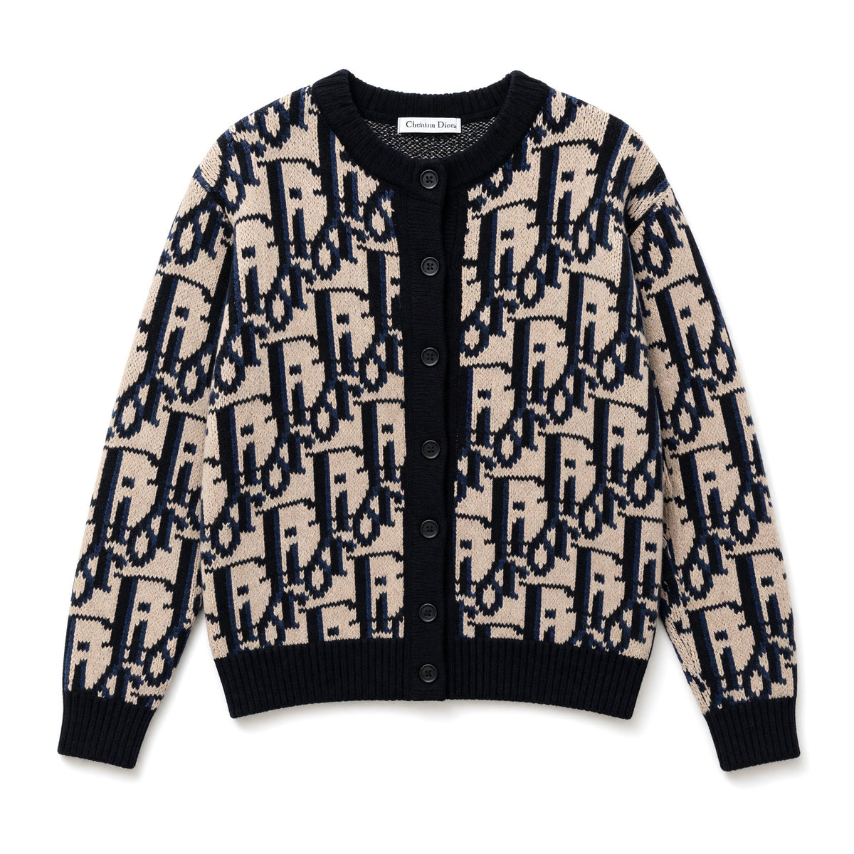 Christian Dior Monogram Cardigan β Beige & Navy