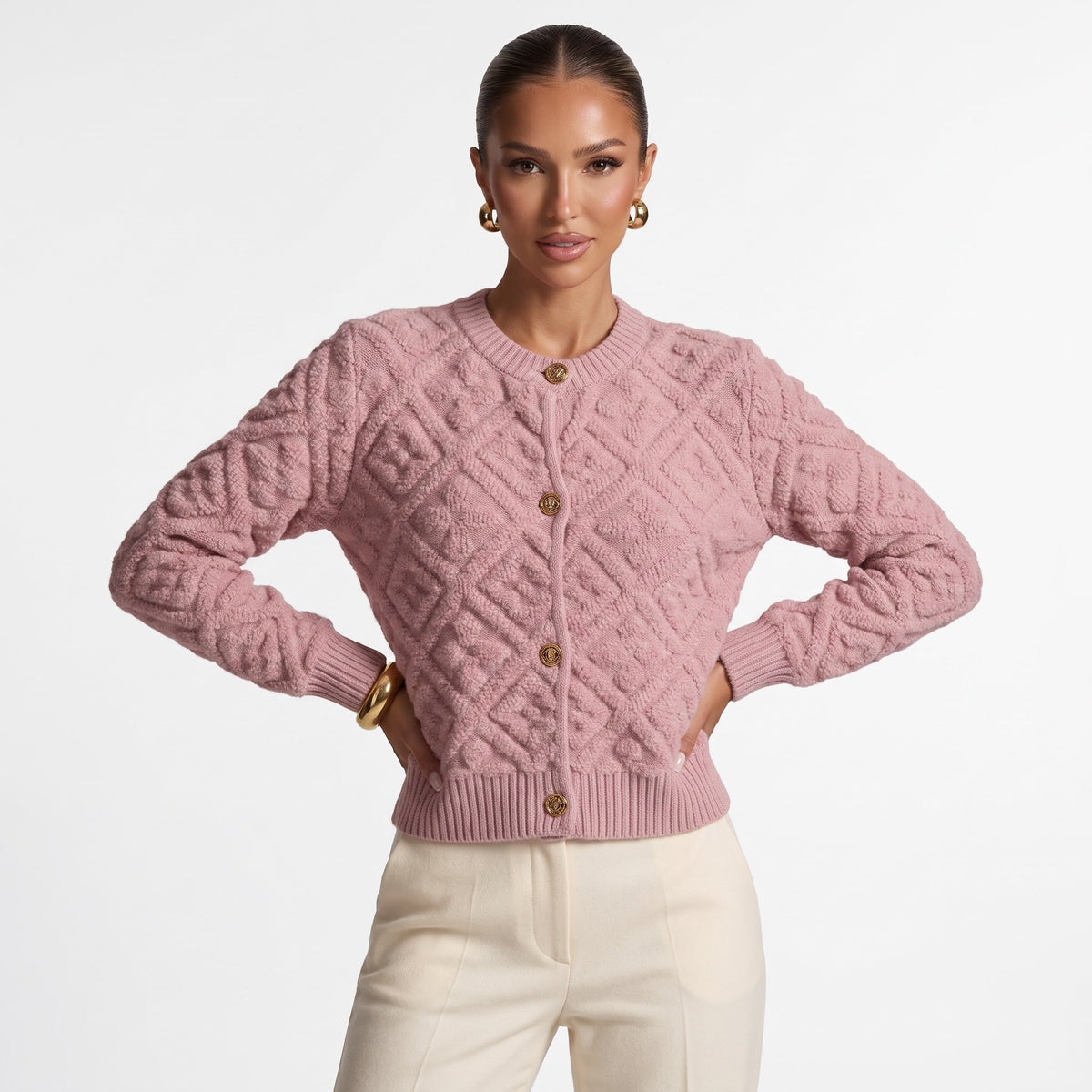 Louis Vuitton Knit Cardigan — Pink