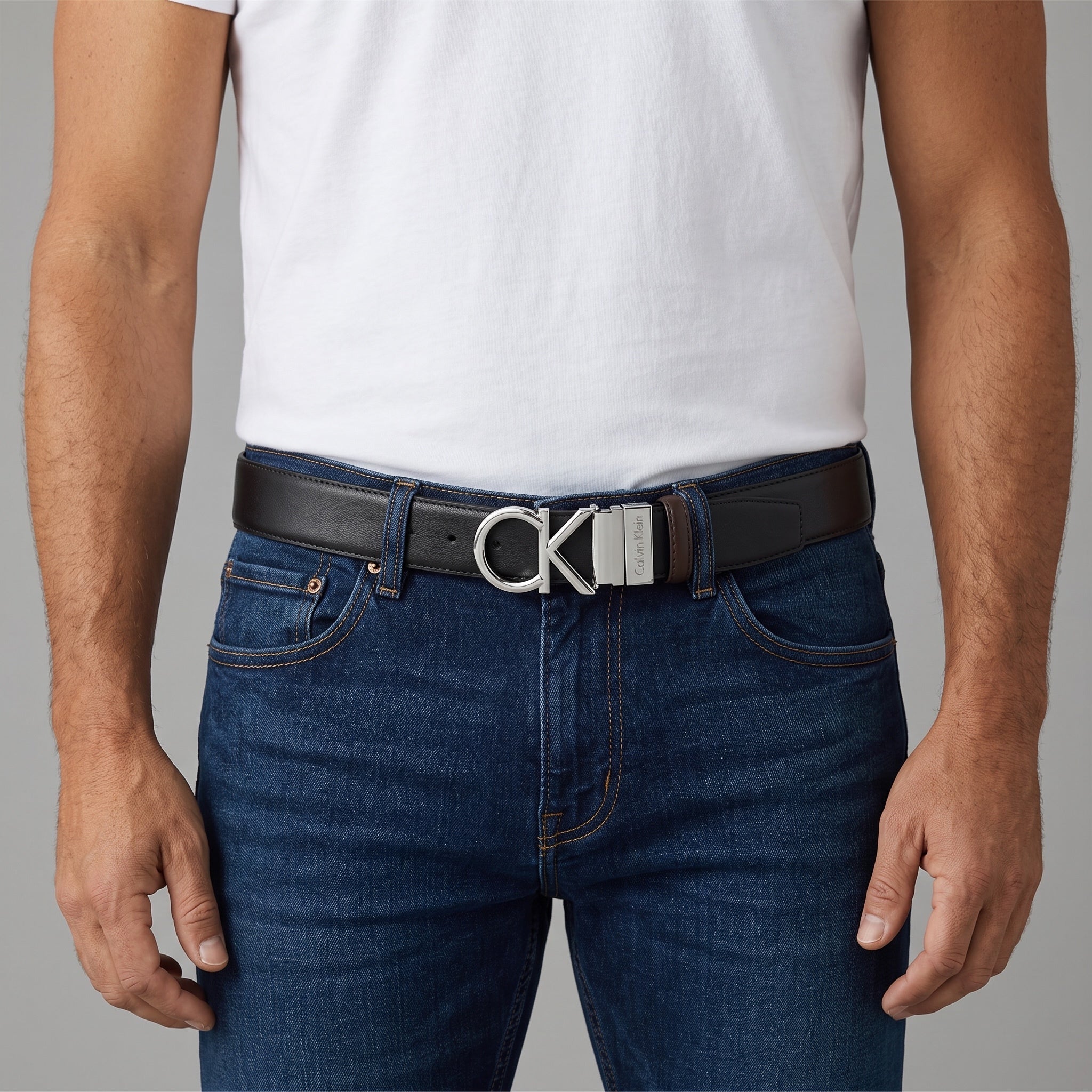 Calvin Klein Belt – Black Logo Buckle 🖤🔩