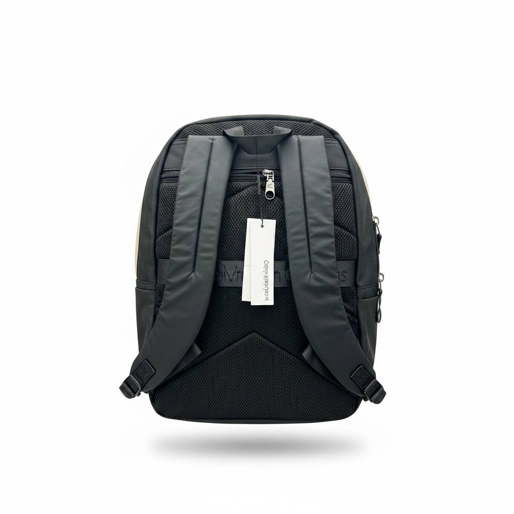 Calvin Klein Black Premium Backpack – Modern Minimalist Everyday Bag 🎒🖤