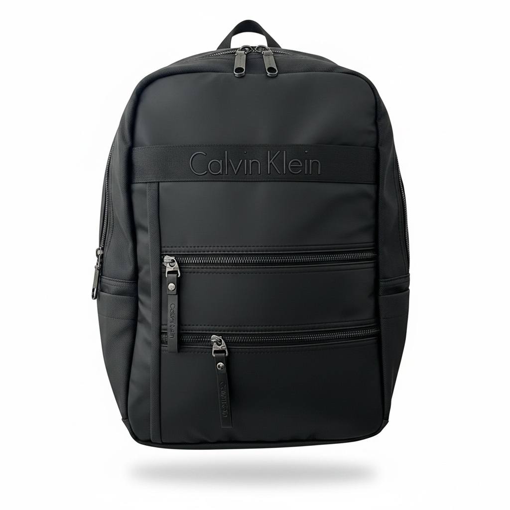 Calvin Klein Black Premium Backpack – Modern Minimalist Everyday Bag 🎒🖤