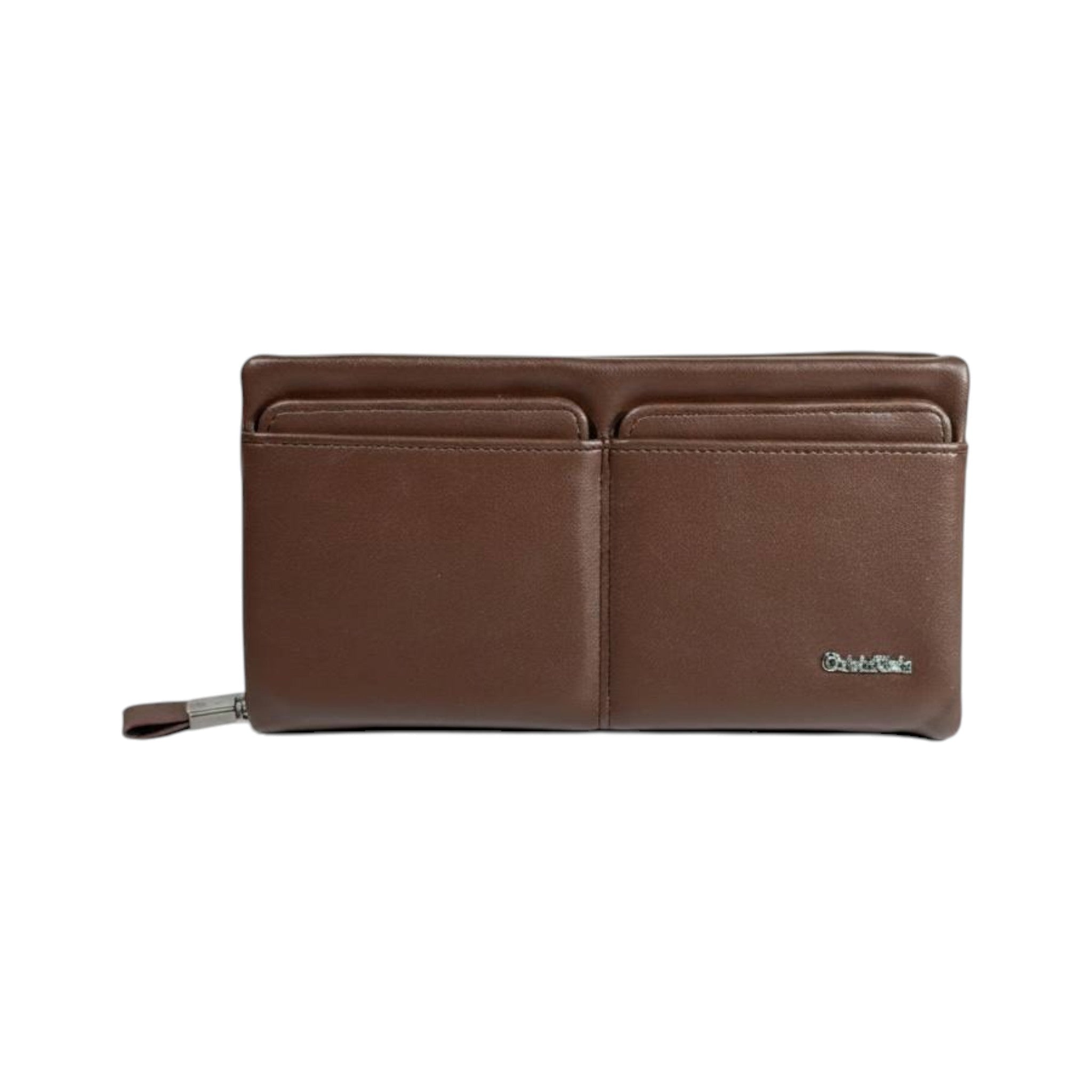 Calvin Klein Classic Brown Leather Organizer Wallet π€β¨ Premium Multi-Compartment Clutch