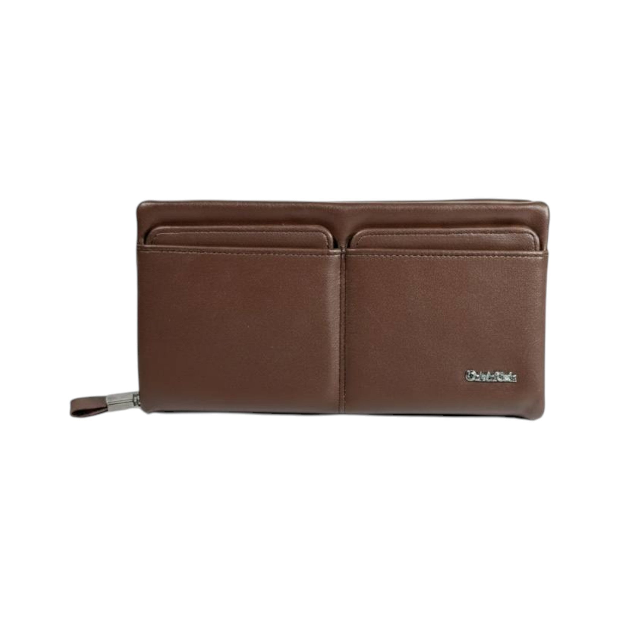 Calvin Klein Classic Brown Leather Organizer Wallet π€β¨ Premium Multi-Compartment Clutch