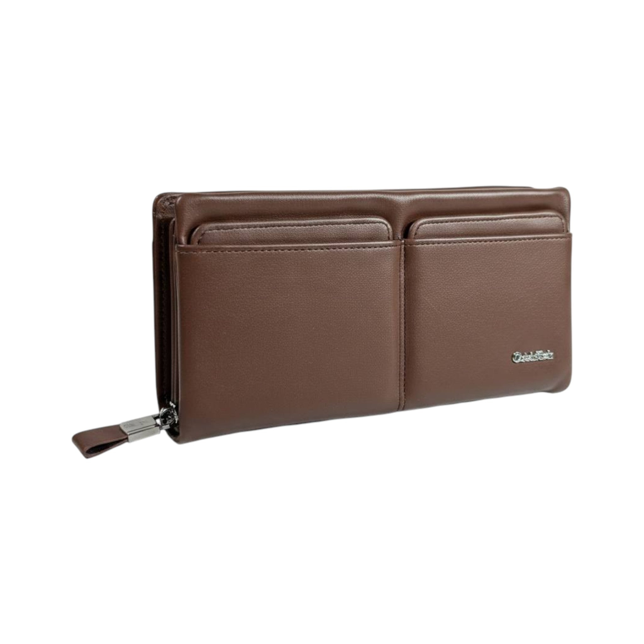 Calvin Klein Classic Brown Leather Organizer Wallet π€β¨ Premium Multi-Compartment Clutch
