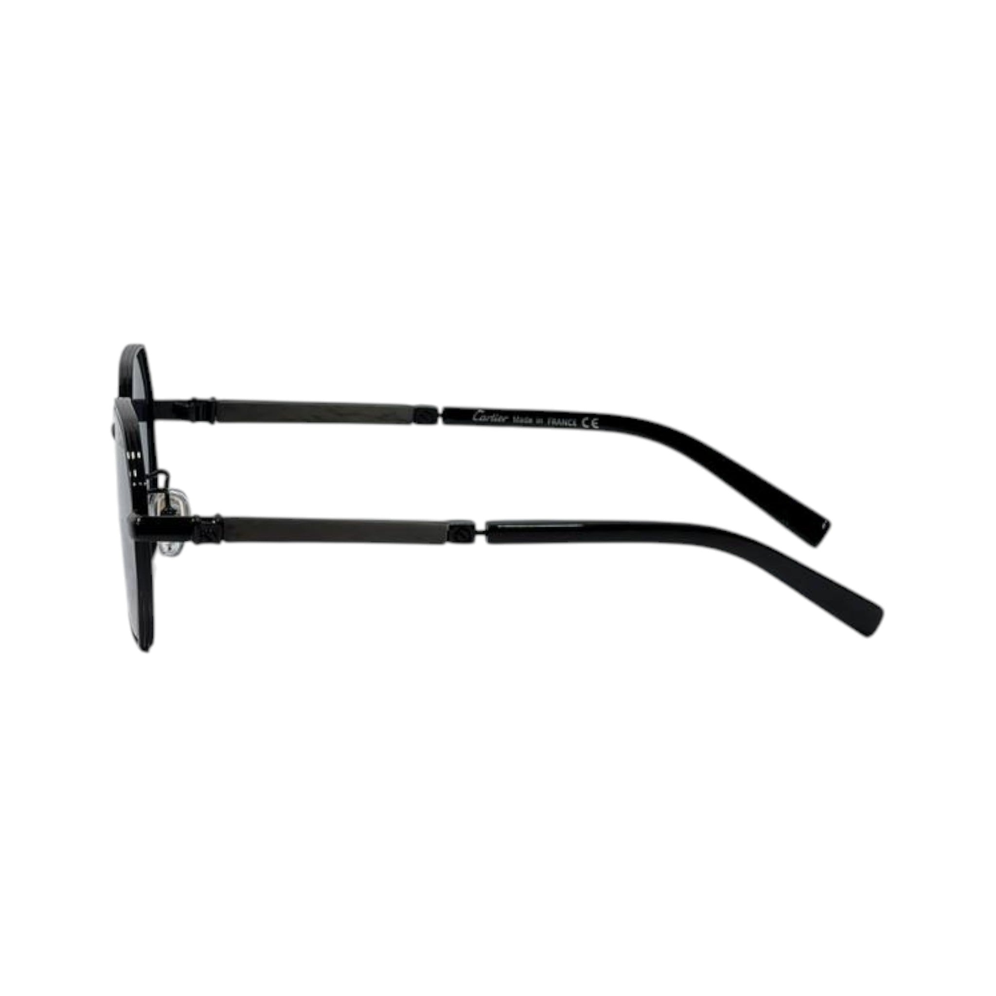 🕶️ Cartier-Inspired Black Geometric Sunglasses | Modern Luxury Edition ✨