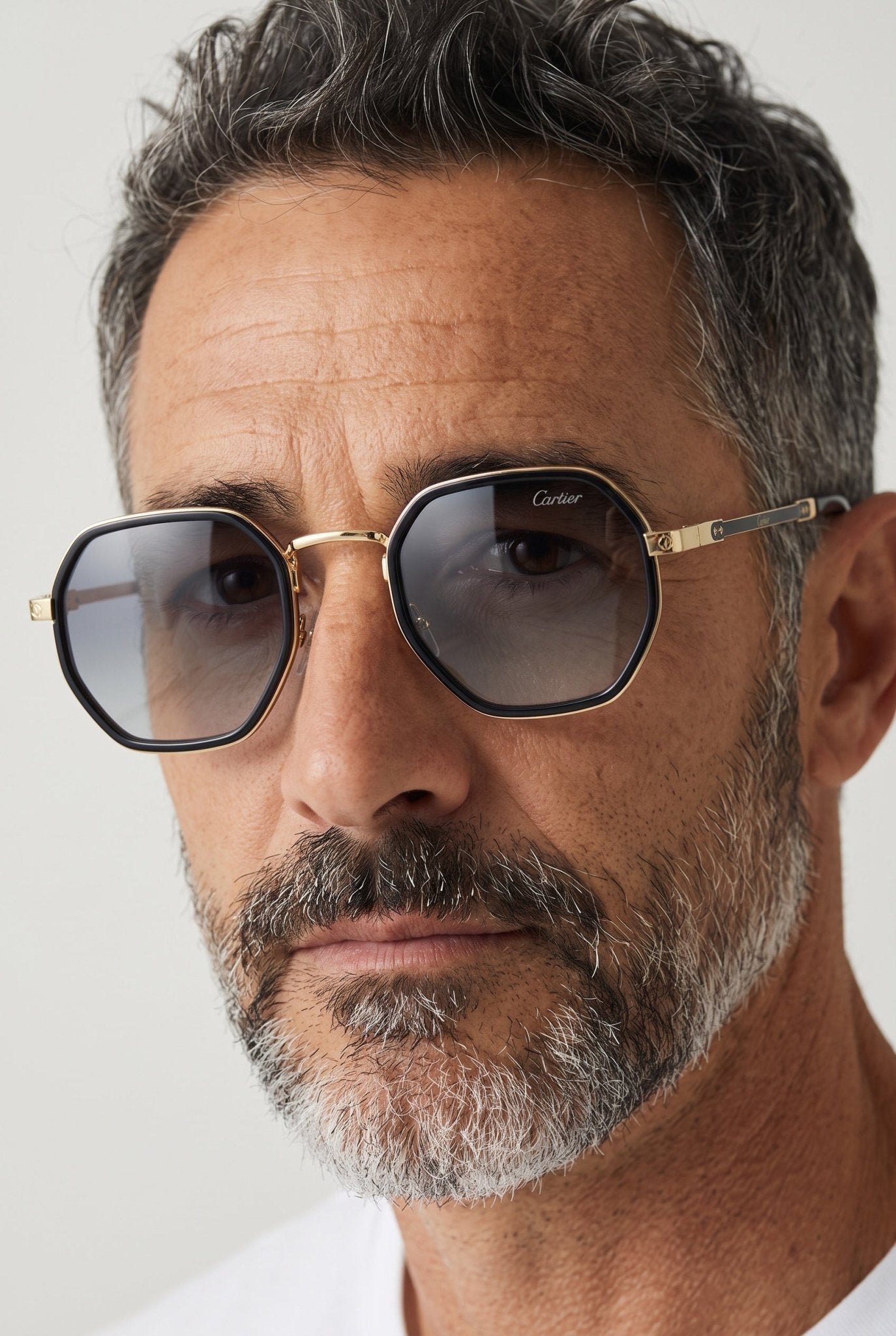 Cartier Octagonal Sunglasses – Gold Black 🕶️✨