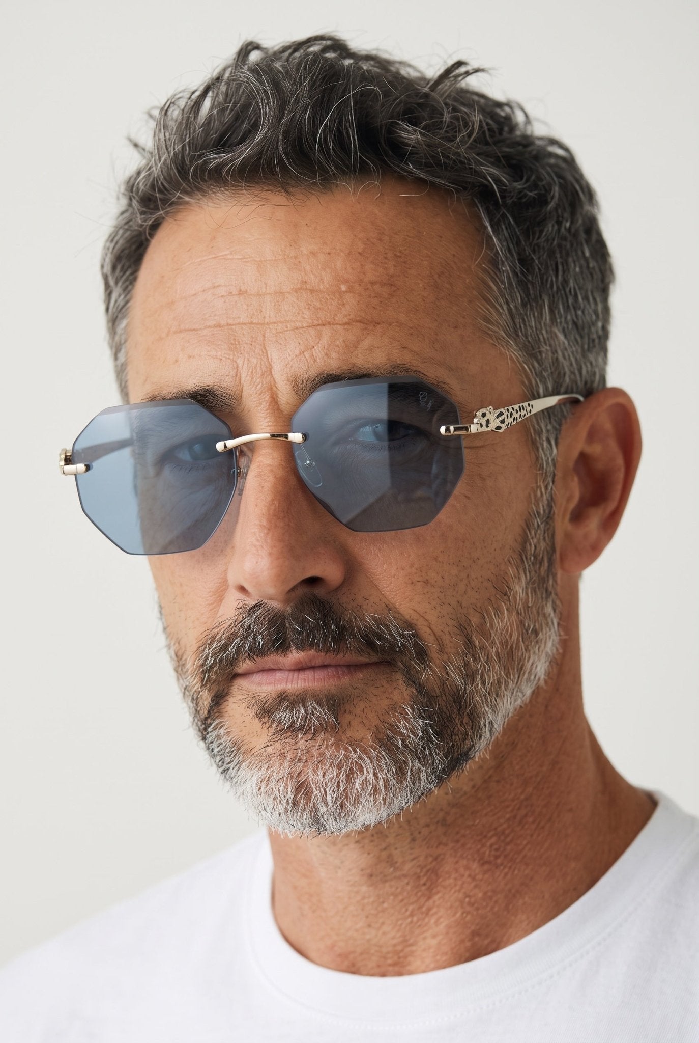 Cartier Panthère – Blue Rimless Sunglasses 🐆🕶️
