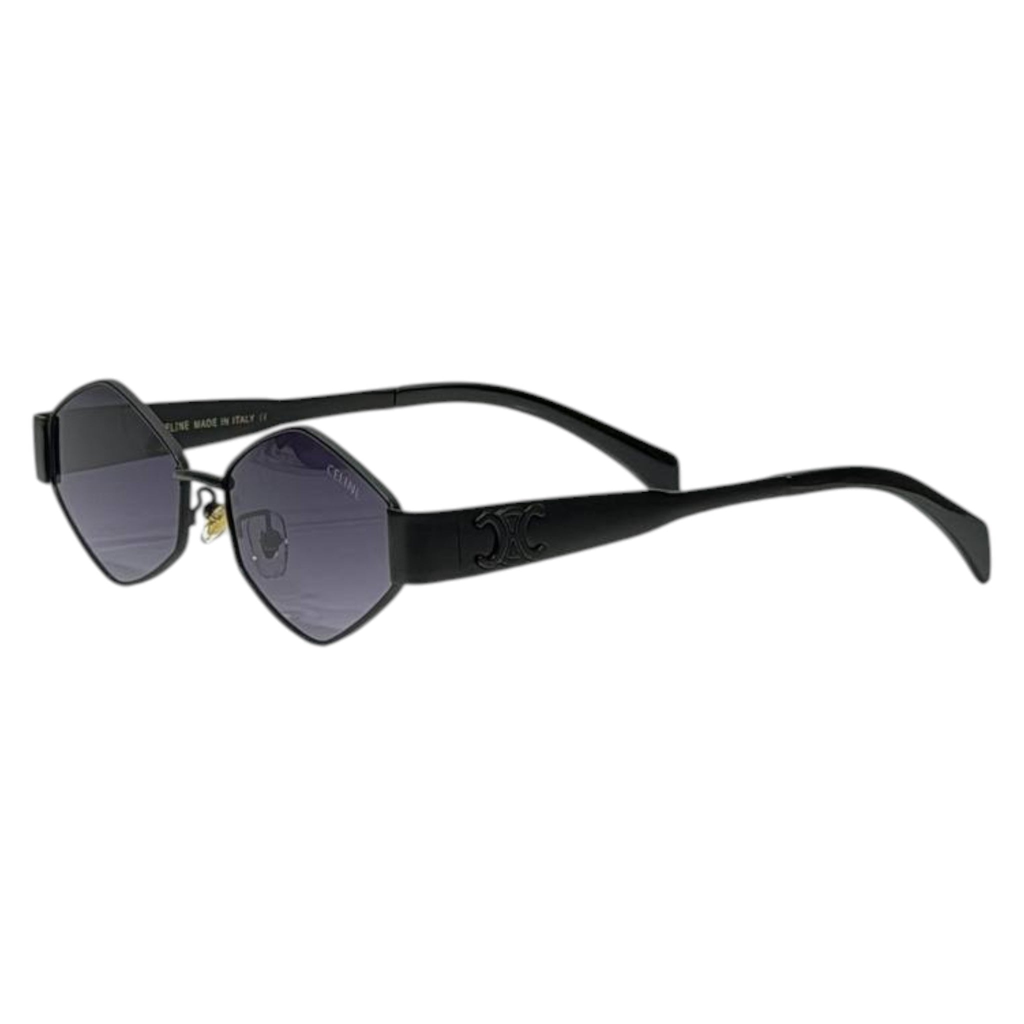 Celine Geometric Rimless Sunglasses – Matte Black Designer Eyewear 🖤✨