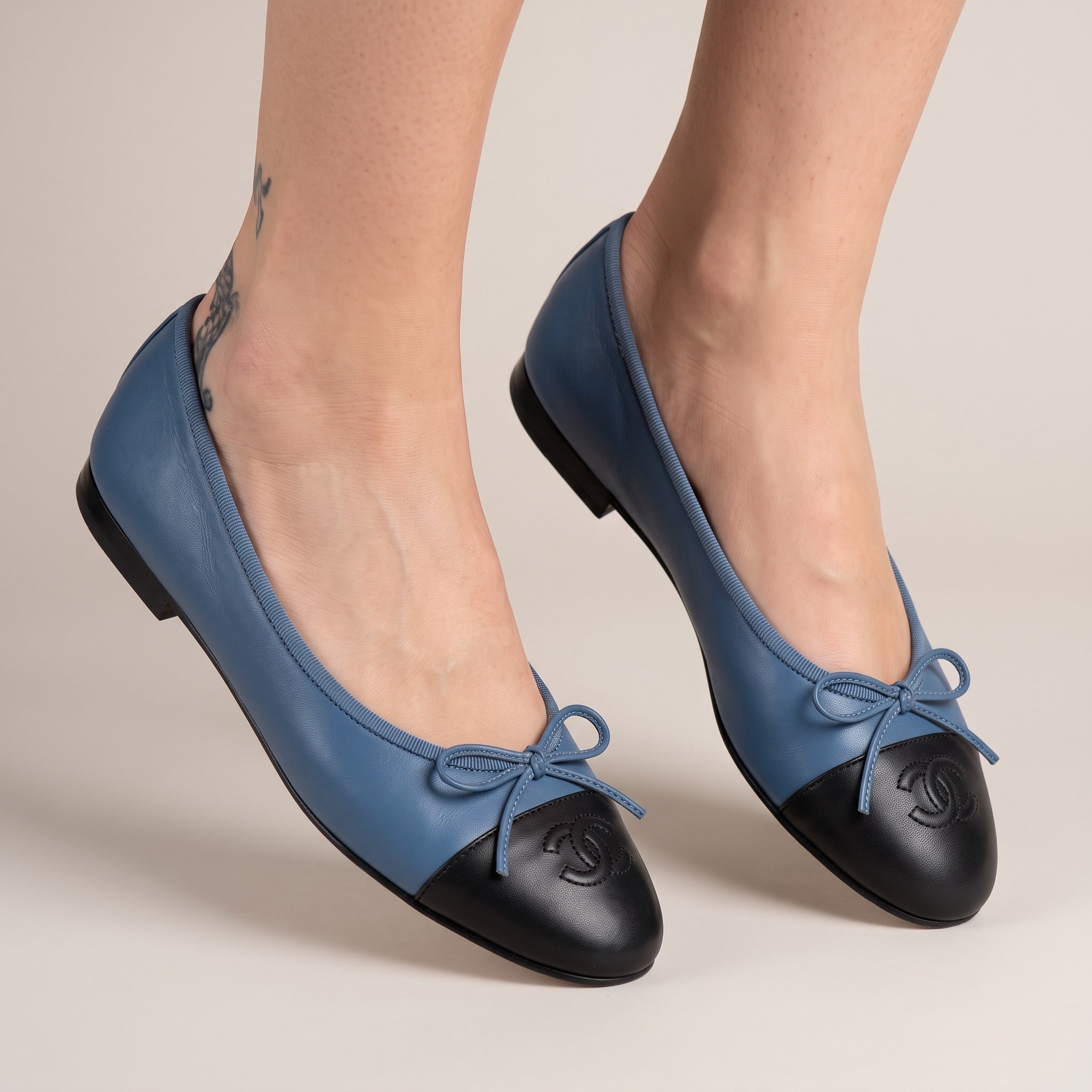 Chanel Ballerina Flats – Blue Black 🩵🖤