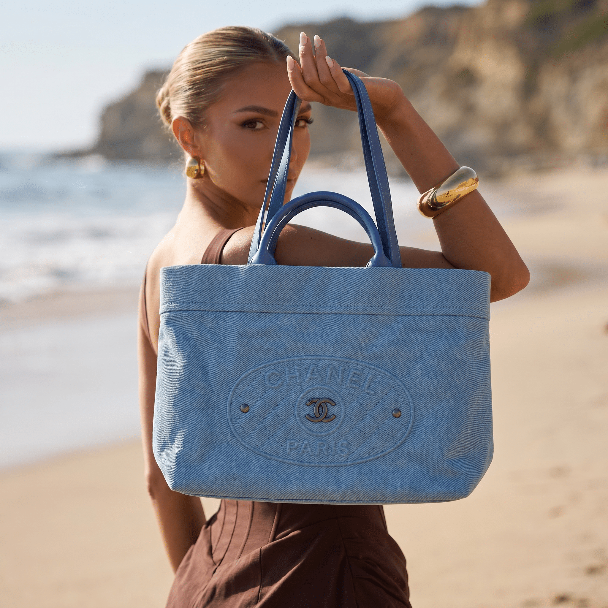 Chanel Denim Beach Tote Bag 💙🏖️✨