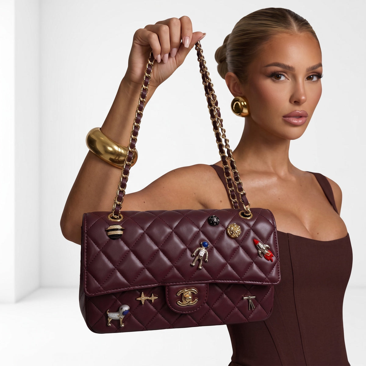 Chanel Flap Quilted Bag β Burgundy