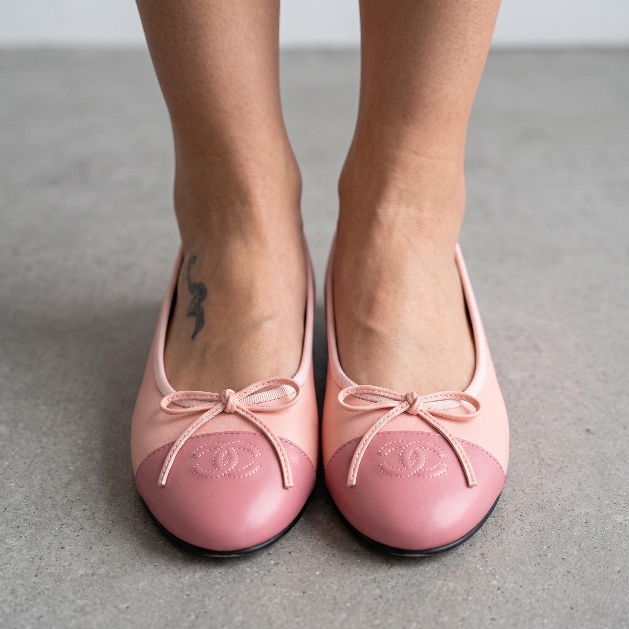 Chanel Quilted Cap-Toe Ballerina Flats – Pink 🎀