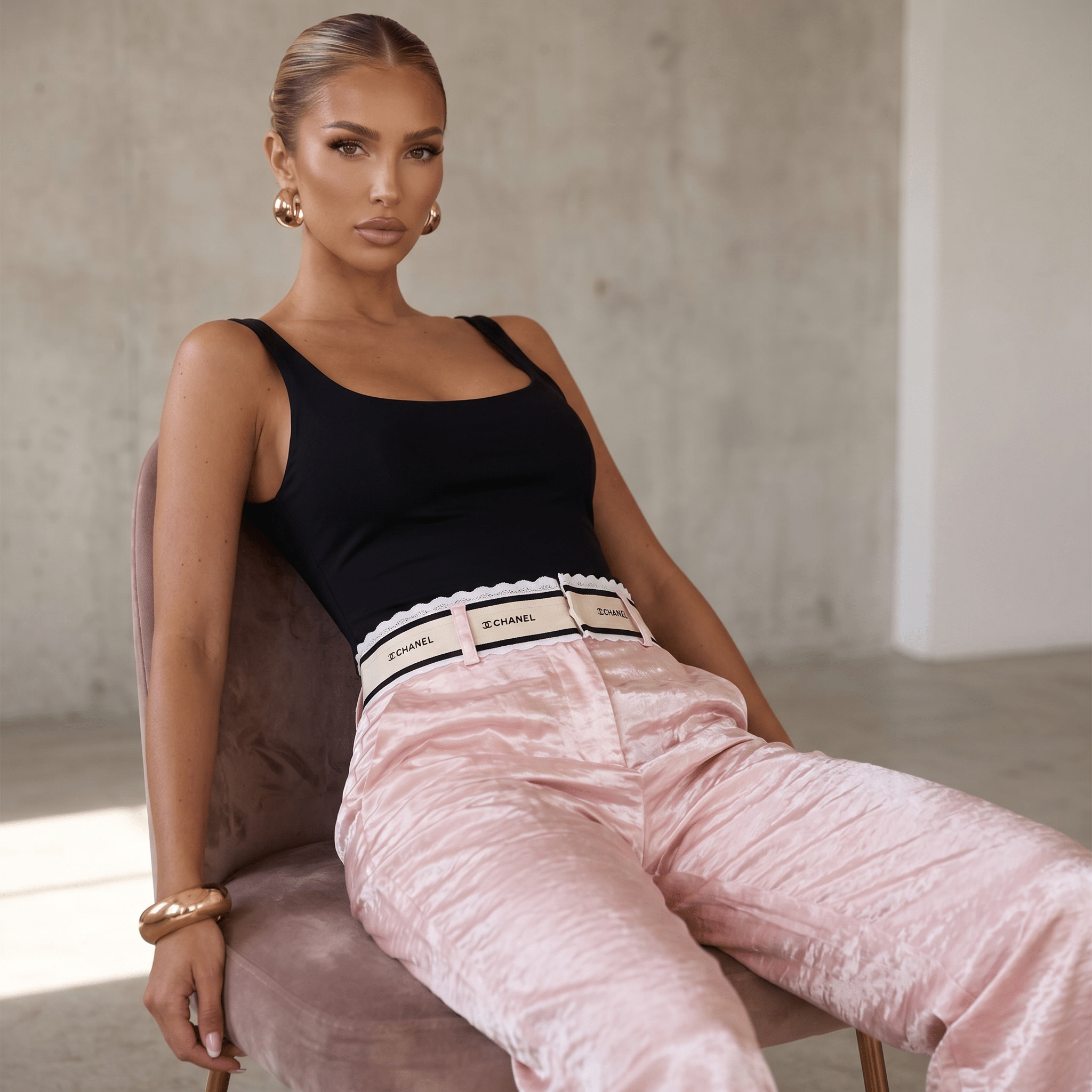 Chanel Satin Wide-Leg Trousers β¨πΈπ€