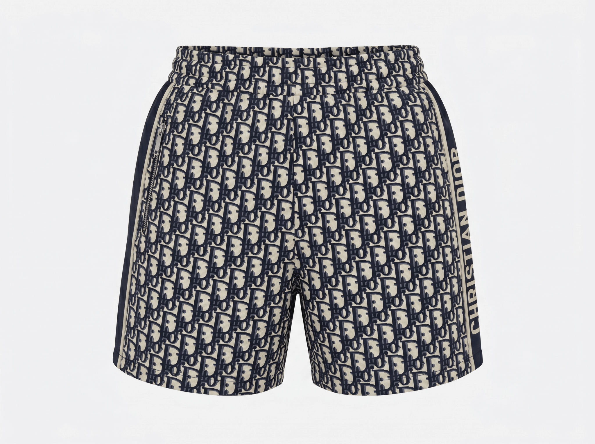 Christian Dior Oblique Logo Shorts β Navy & Beige π€π