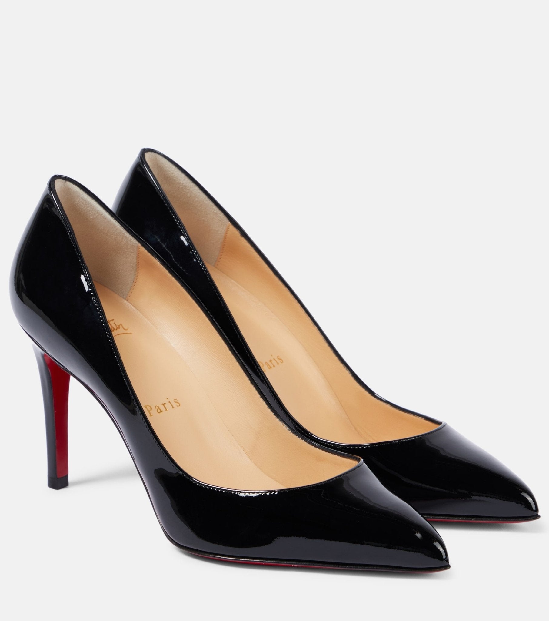 Christian Louboutin So Kate Patent Pumps β Black Red Sole Edition β€οΈπ€β¨