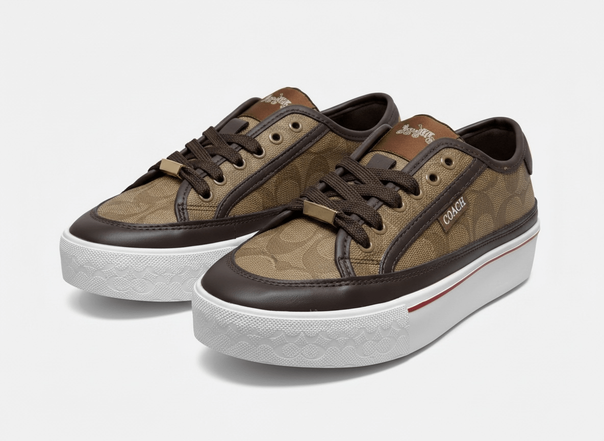 Coach Platform Signature Sneakers β Brown Monogram Edition π€β¨