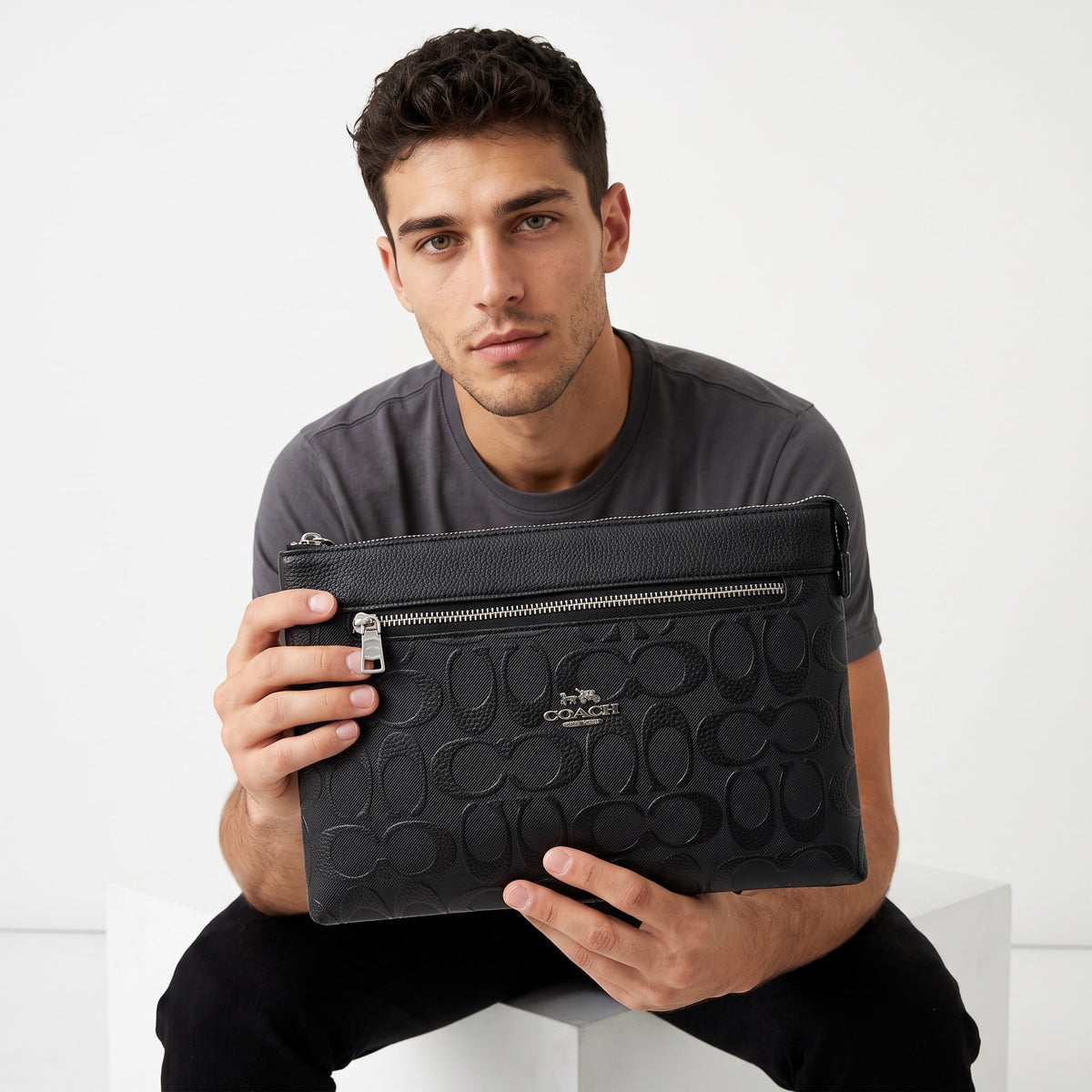 Coach Zip Pouch β Black