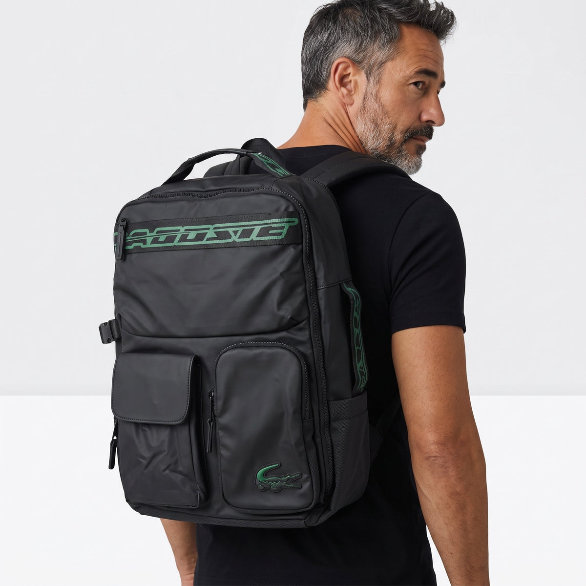 Lacoste Adventure Backpack β Black/Green ππ