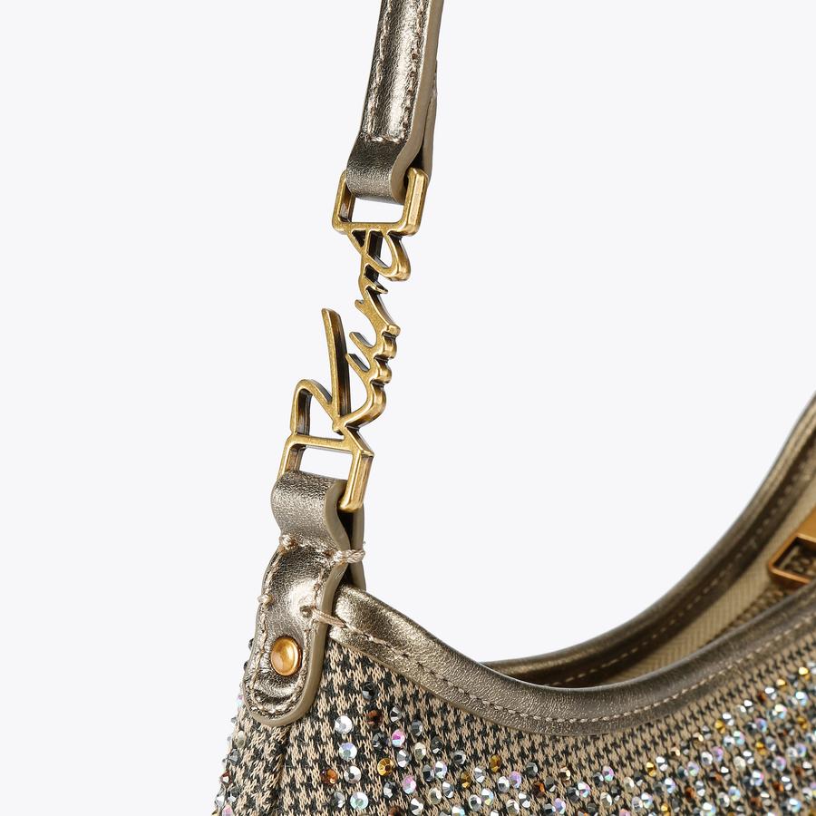 Kurt Geiger Crystal Hobo β Gold β¨