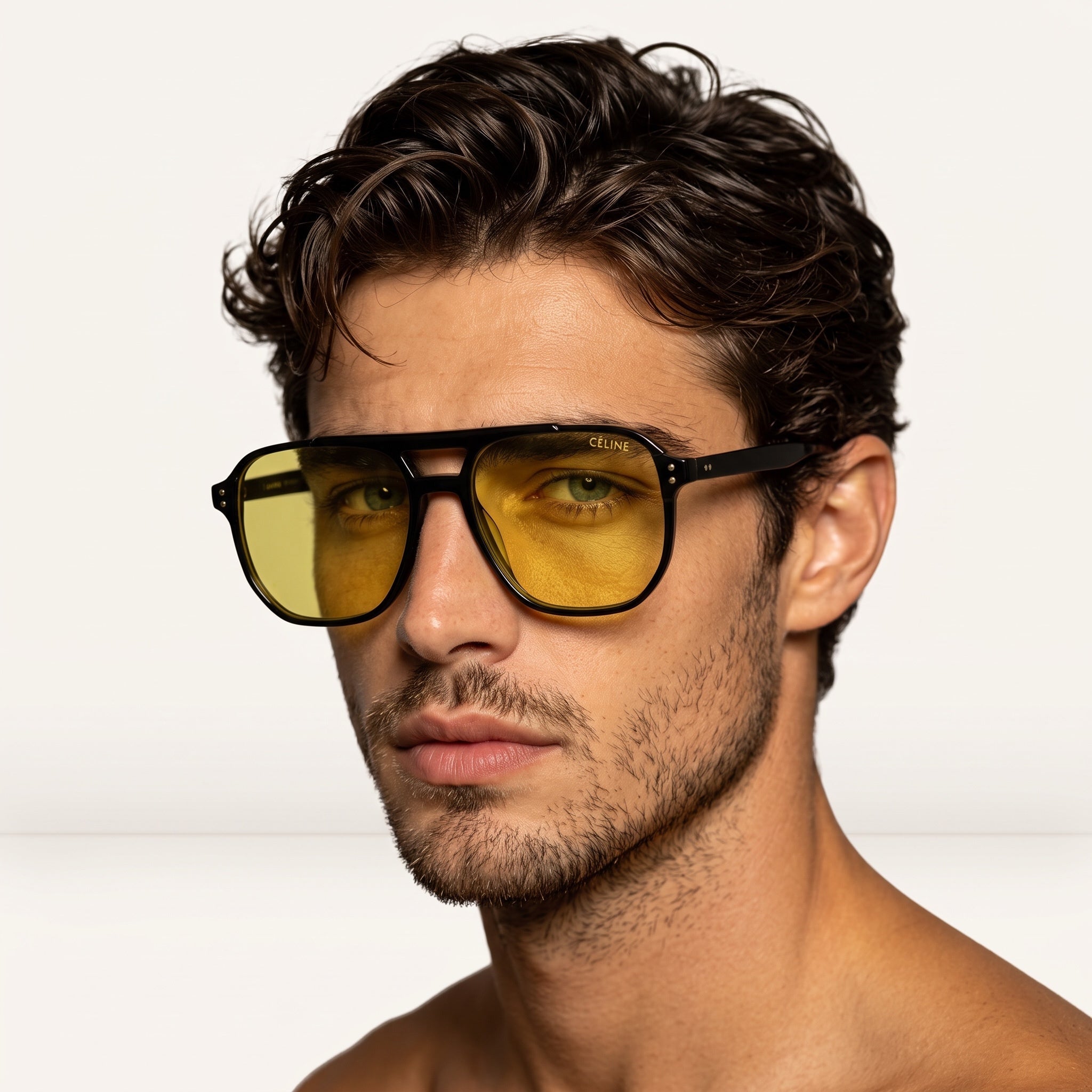 Celine Sunglasses β Black Frame Yellow Lens π