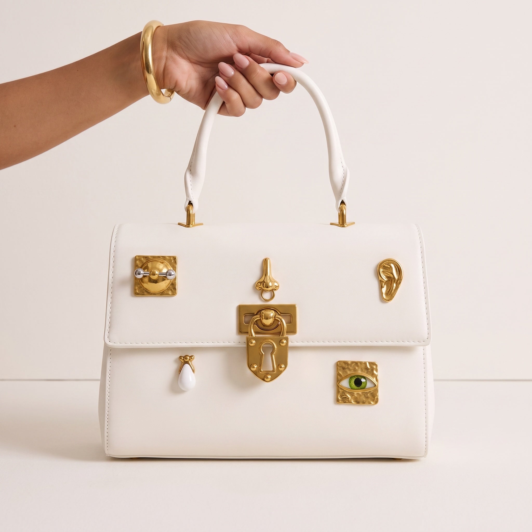 Schiaparelli Top-Handle β White Embellished πβ¨