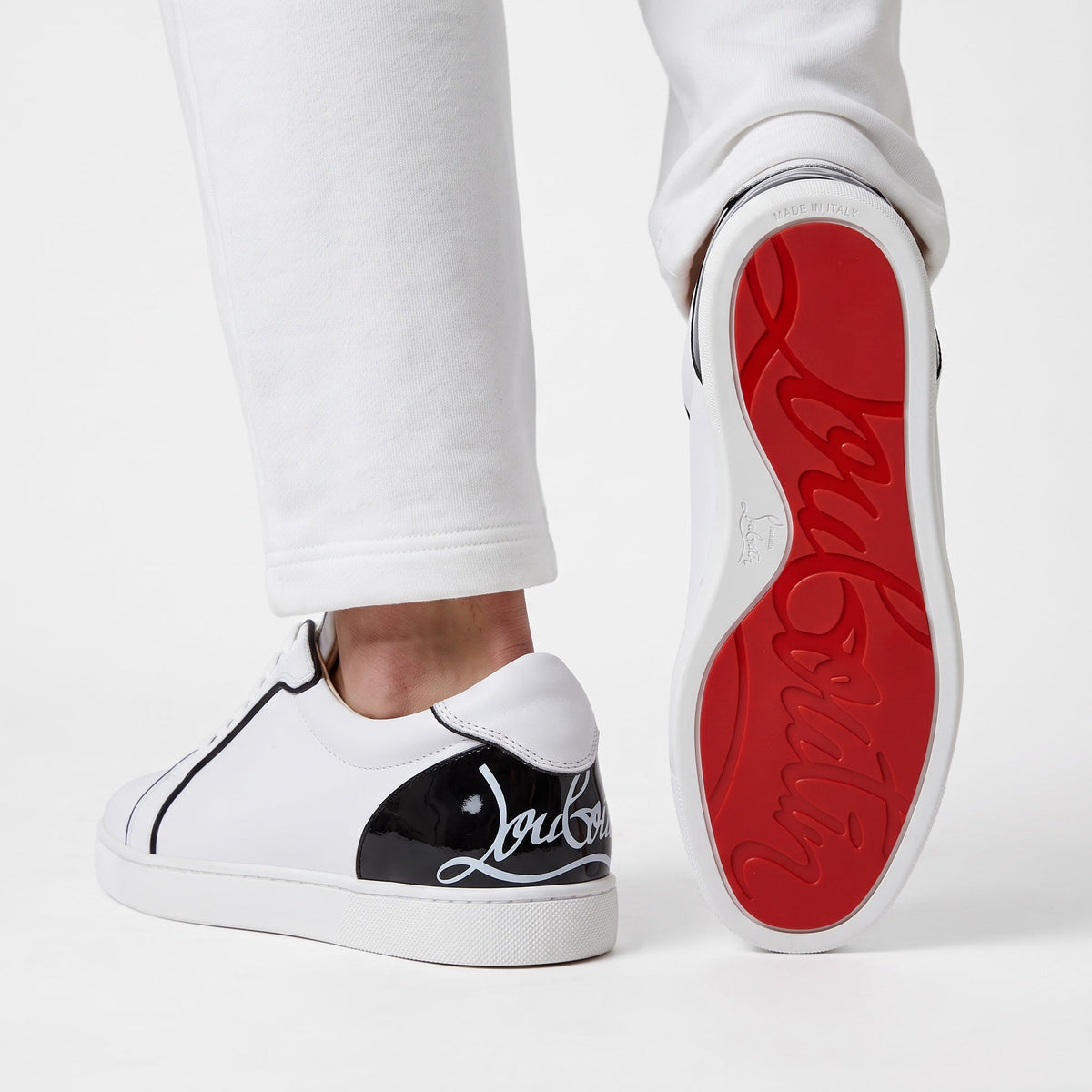 Christian Louboutin Low-Top Sneakers โ White & Black