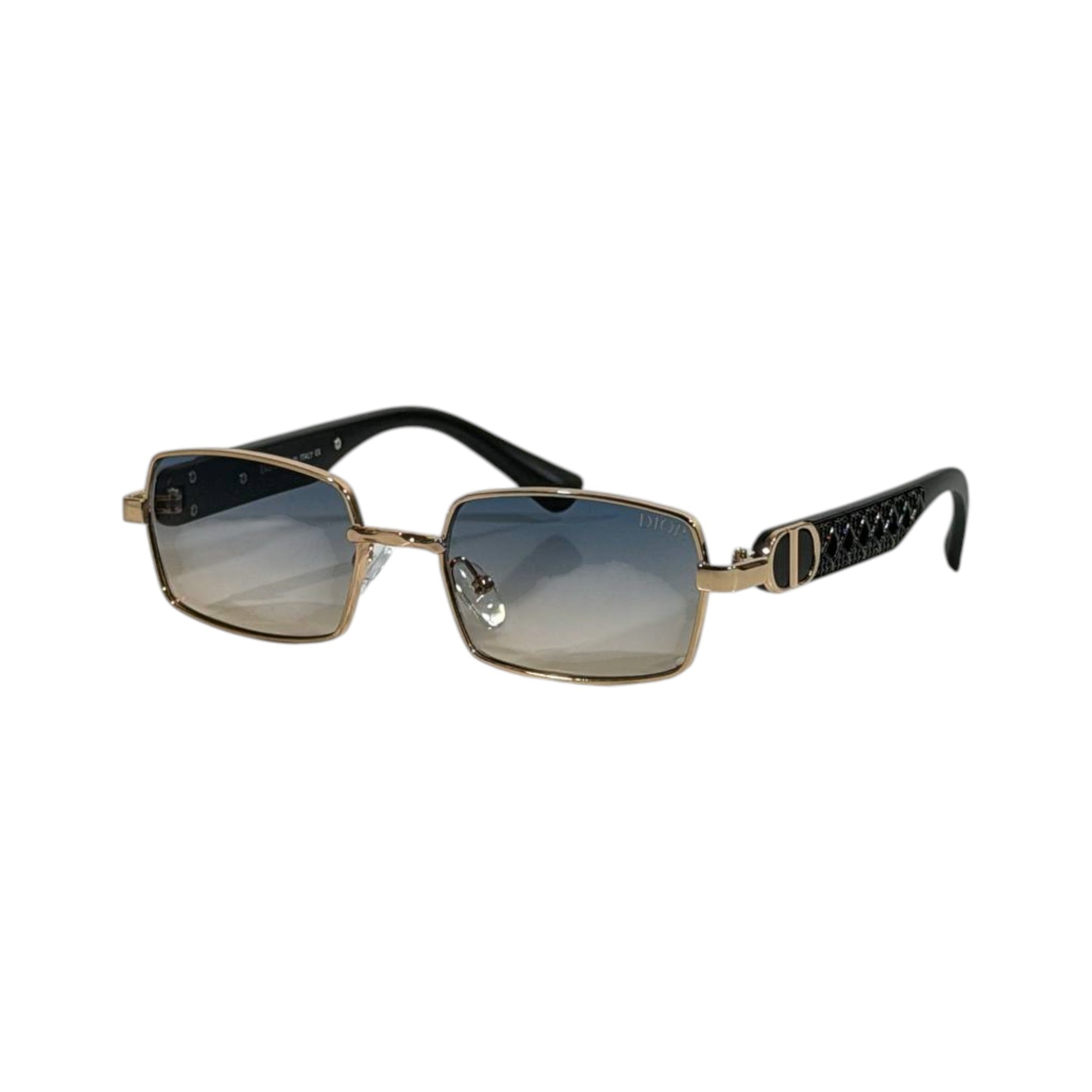 Dior Gold Rectangular Sunglasses πΆοΈ | Gradient Lens Designer Eyewear