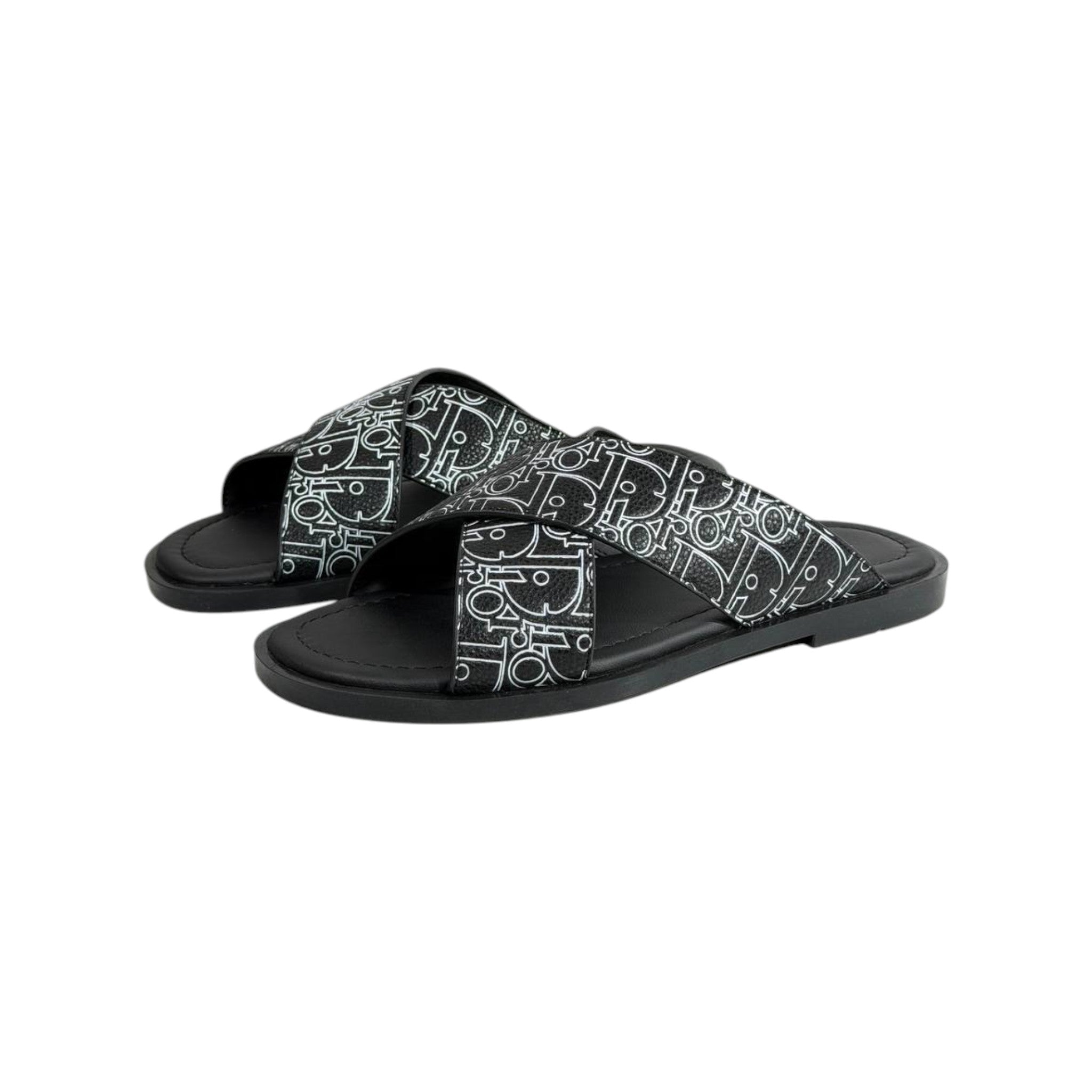 Dior Oblique Black Slides 🖤✨ Luxury Summer Sandals for Men