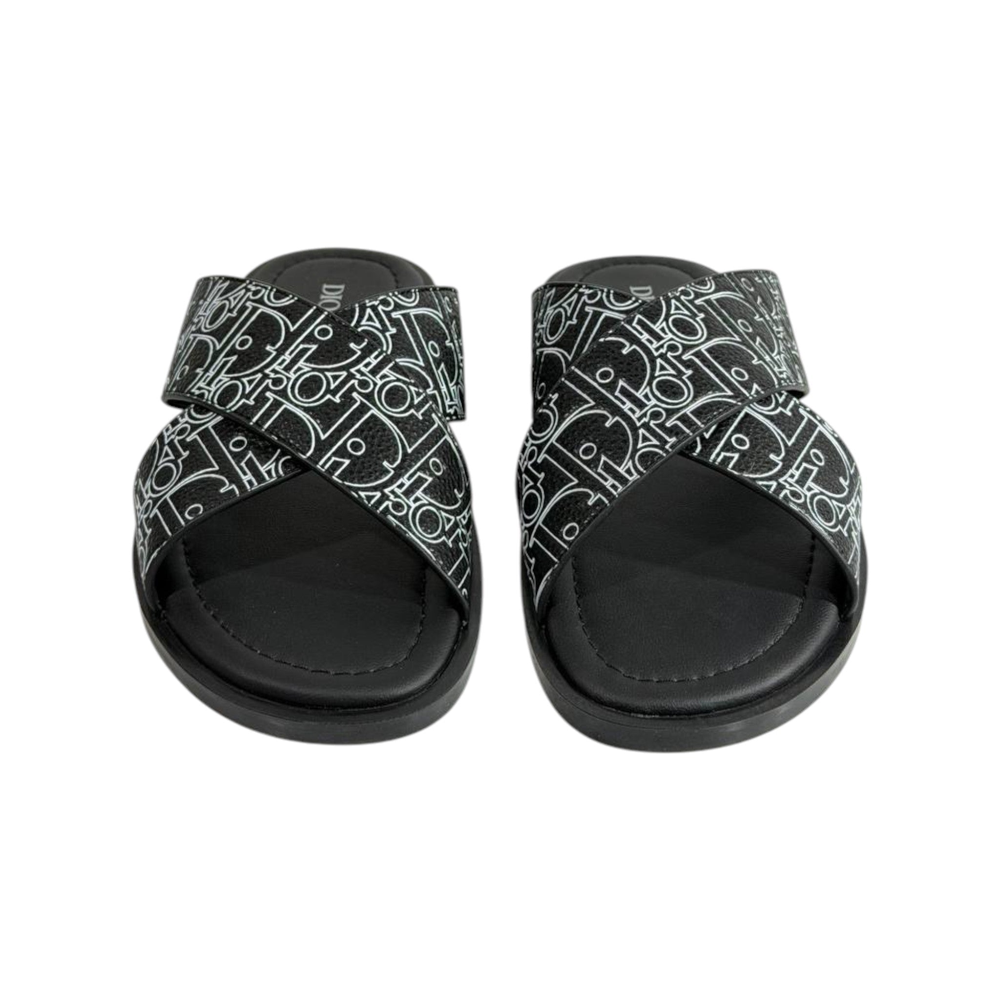 Dior Oblique Black Slides 🖤✨ Luxury Summer Sandals for Men